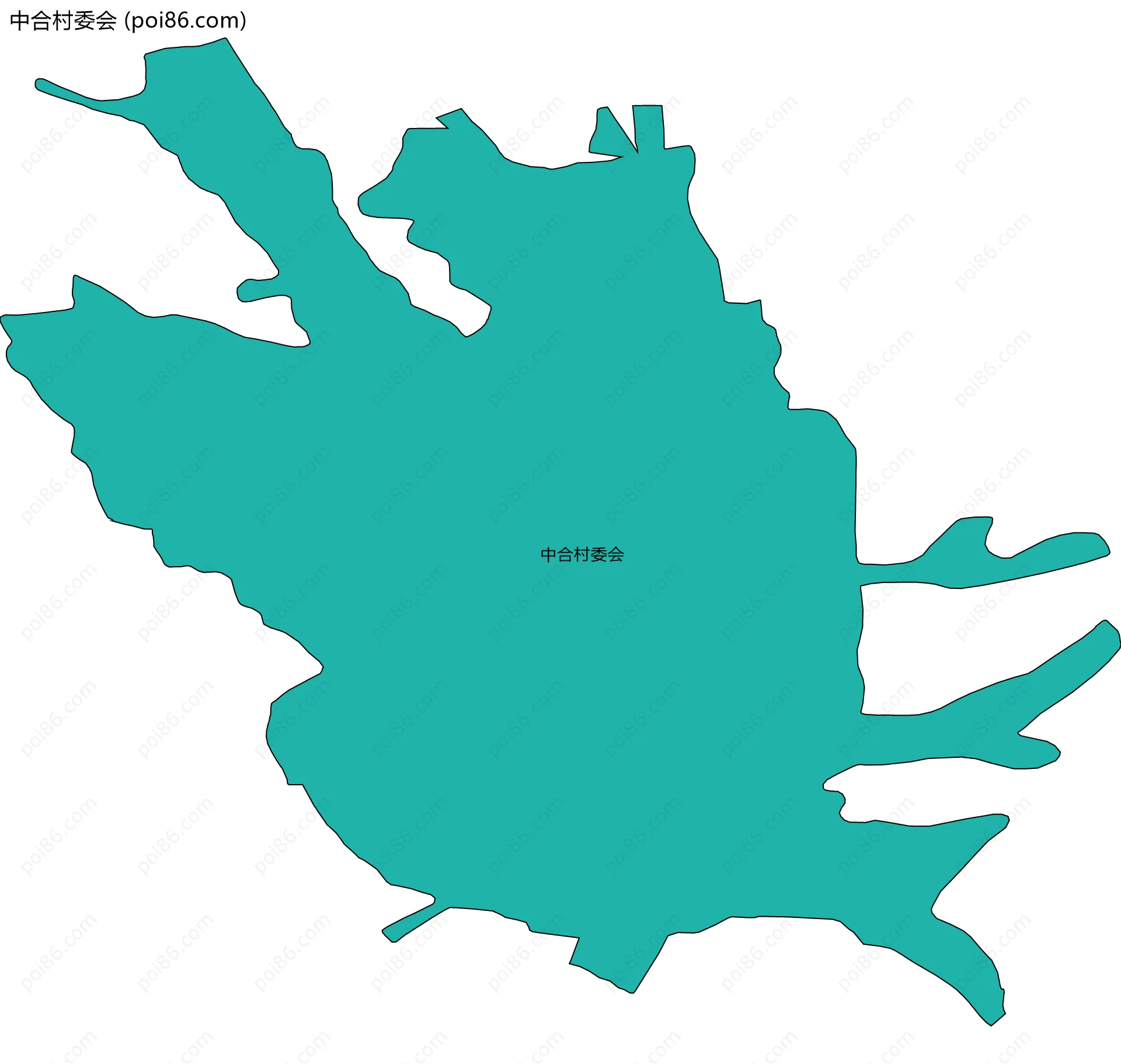 中合村委会边界地图