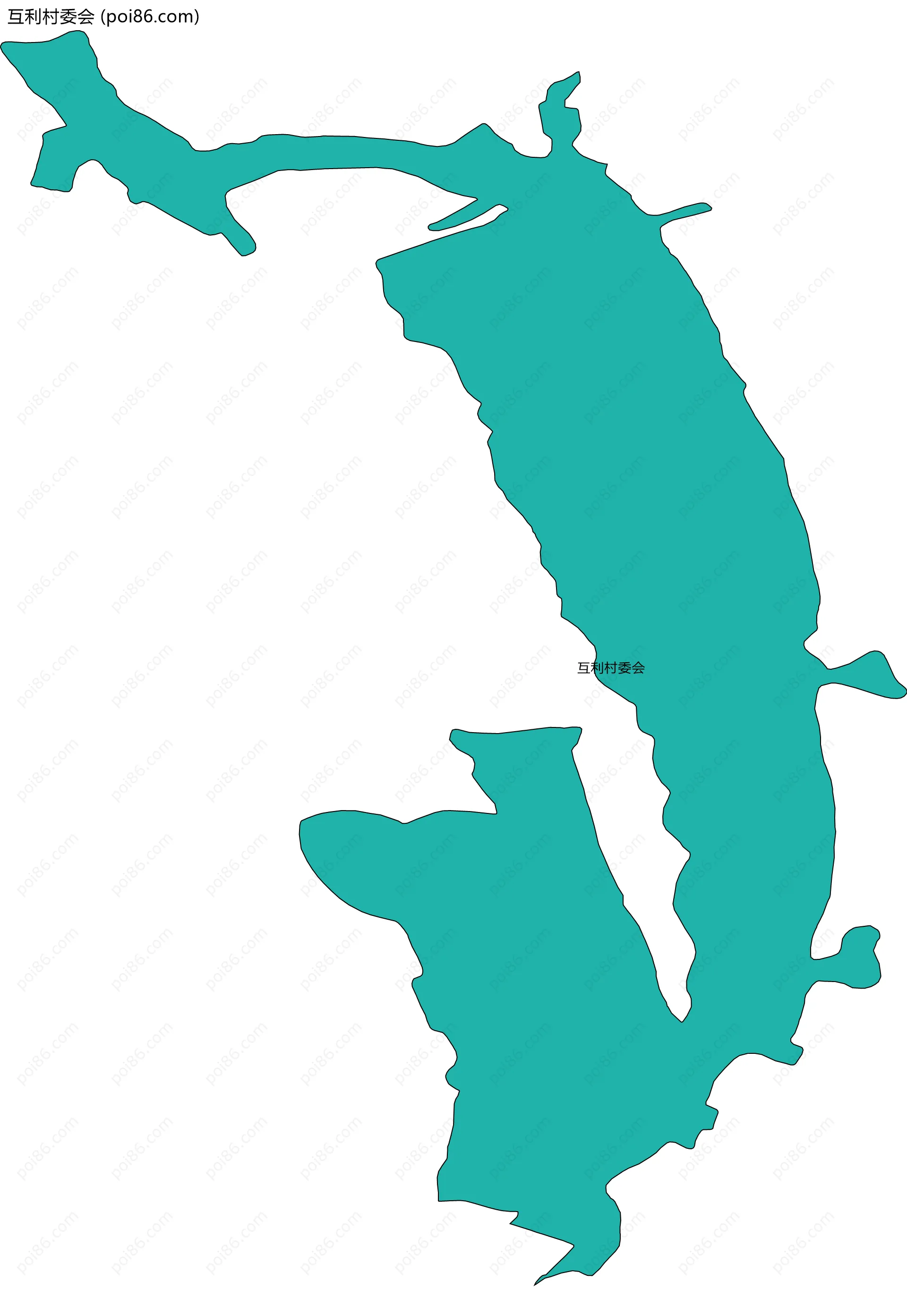 互利村委会边界地图