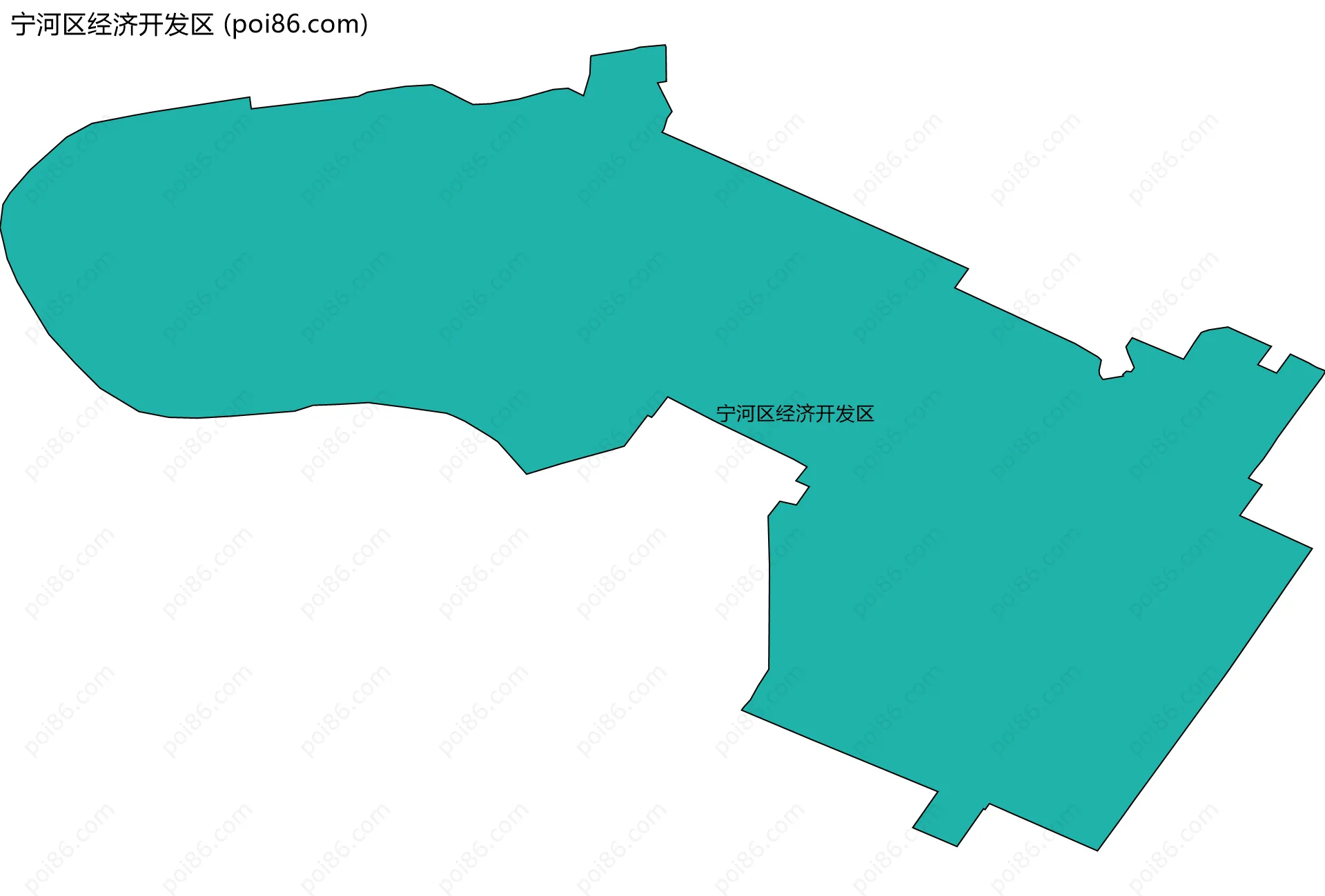 宁河区经济开发区边界地图(五级行政区划)