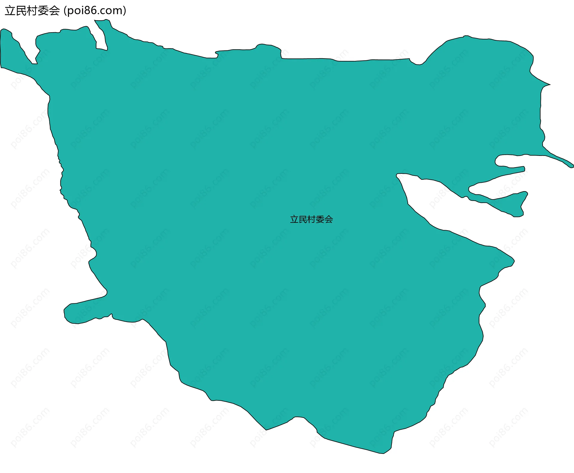 立民村委会边界地图