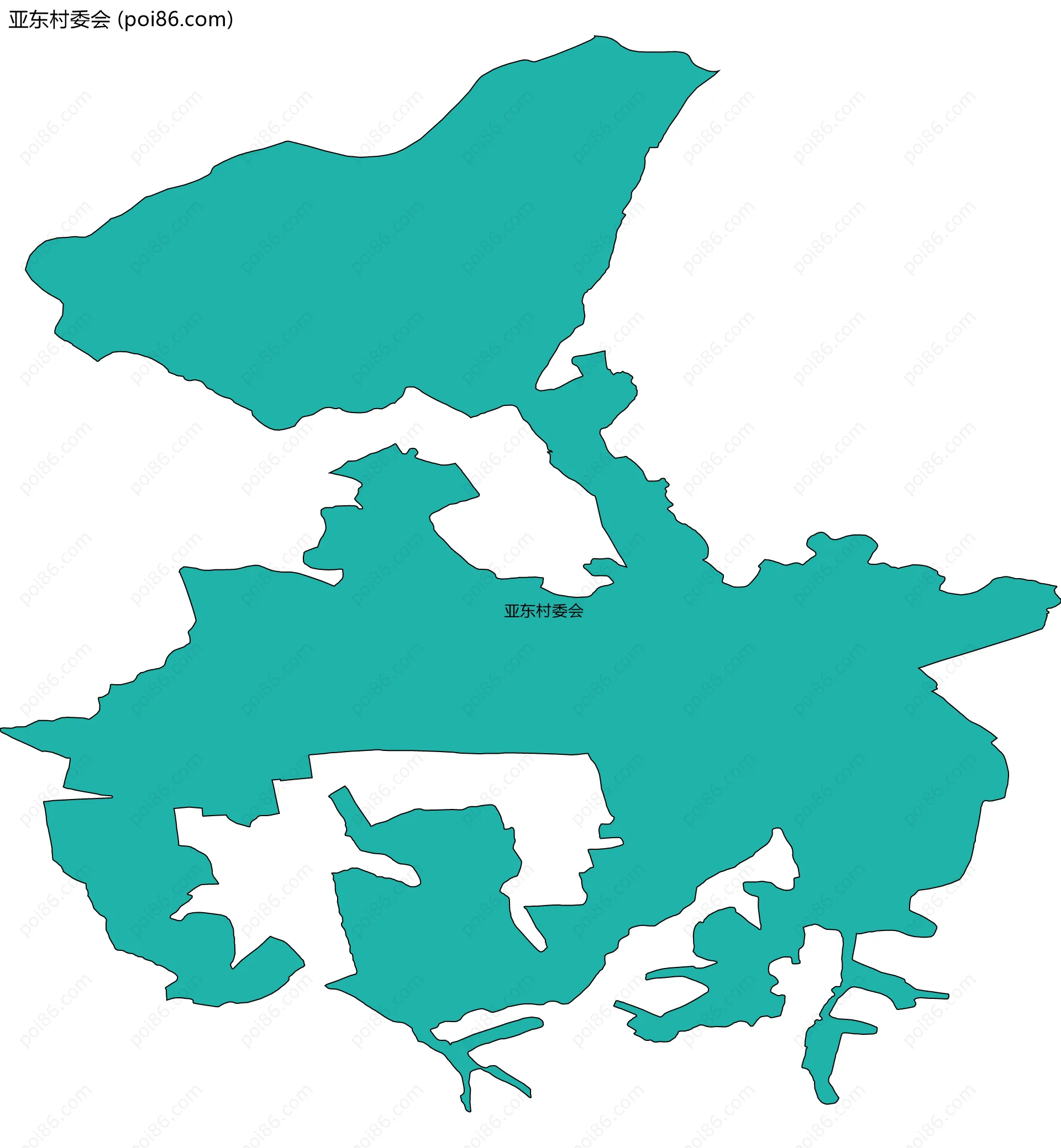 亚东村委会边界地图