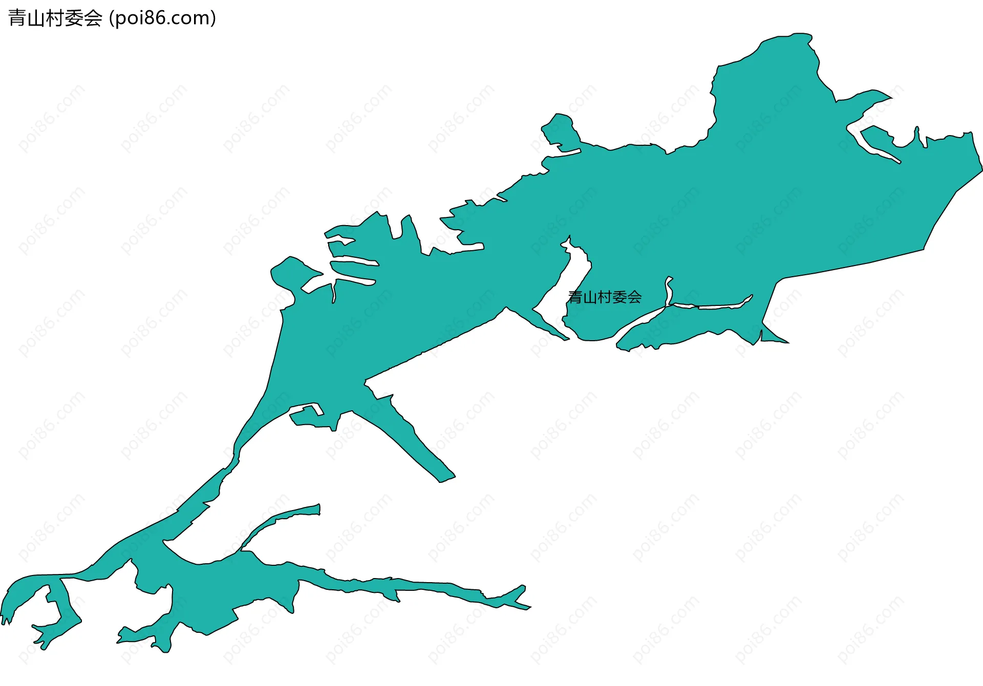 青山村委会边界地图