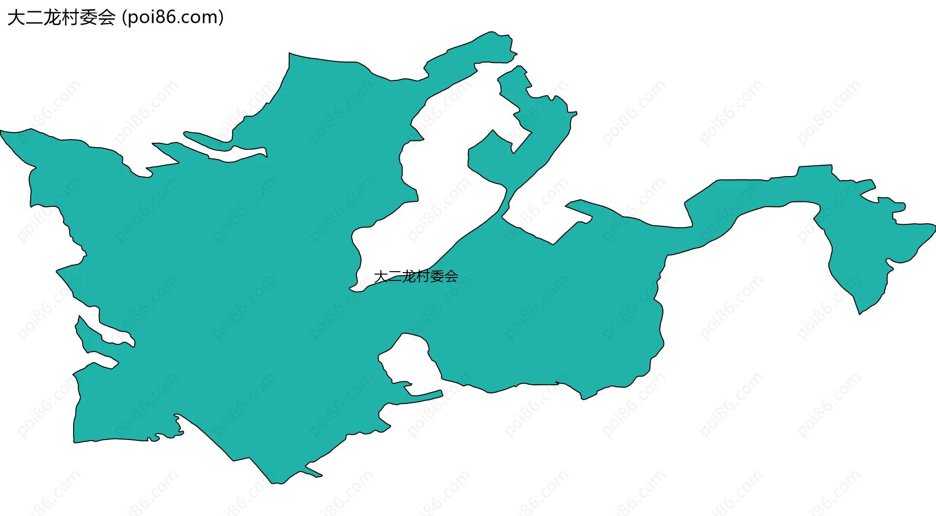大二龙村委会边界地图