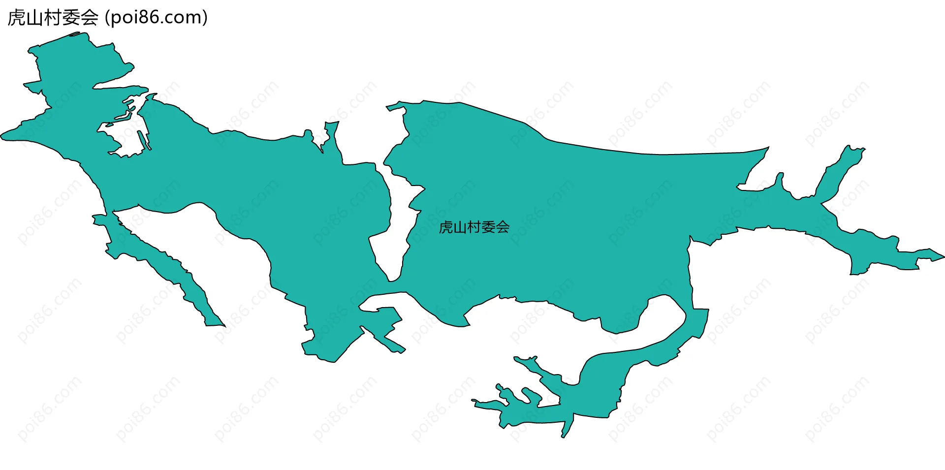 虎山村委会边界地图