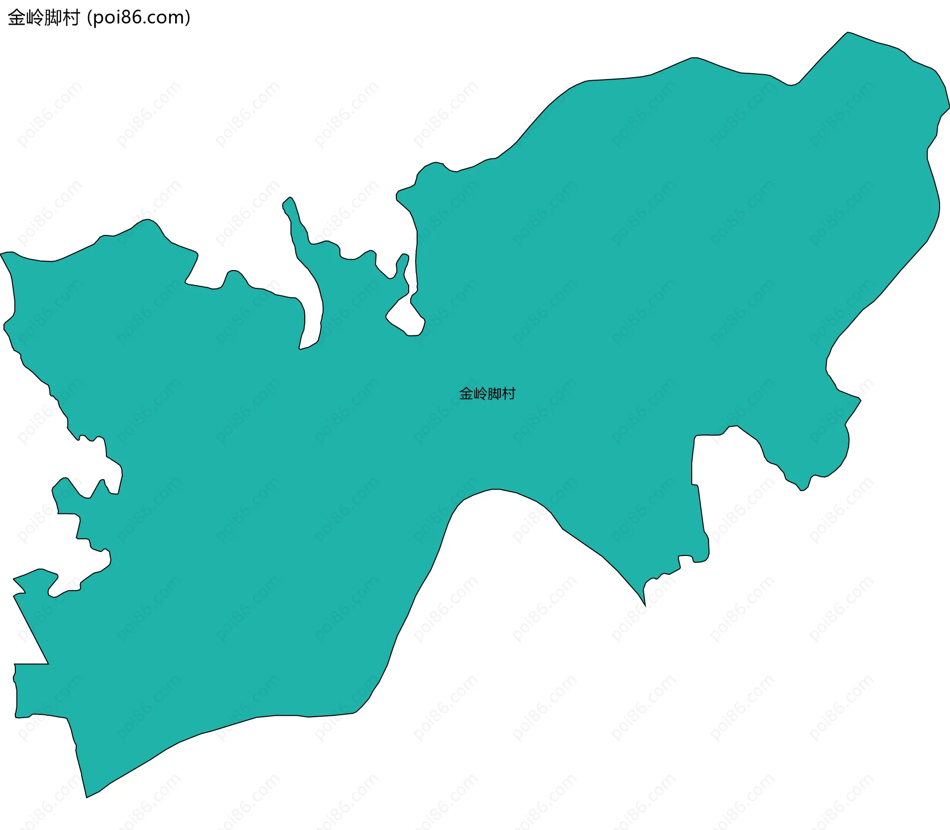 金岭脚村边界地图