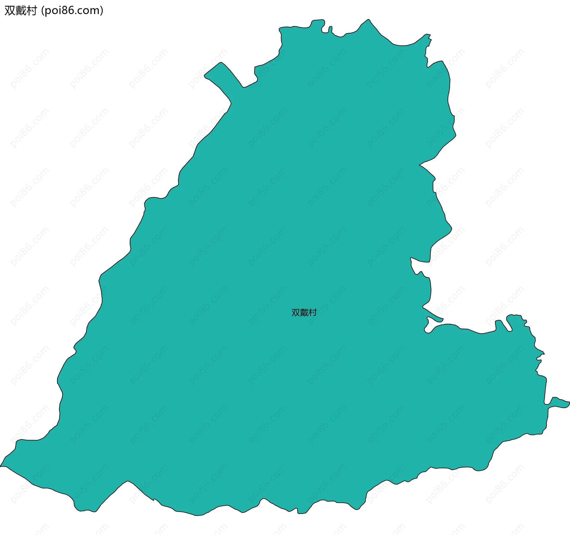 双戴村边界地图