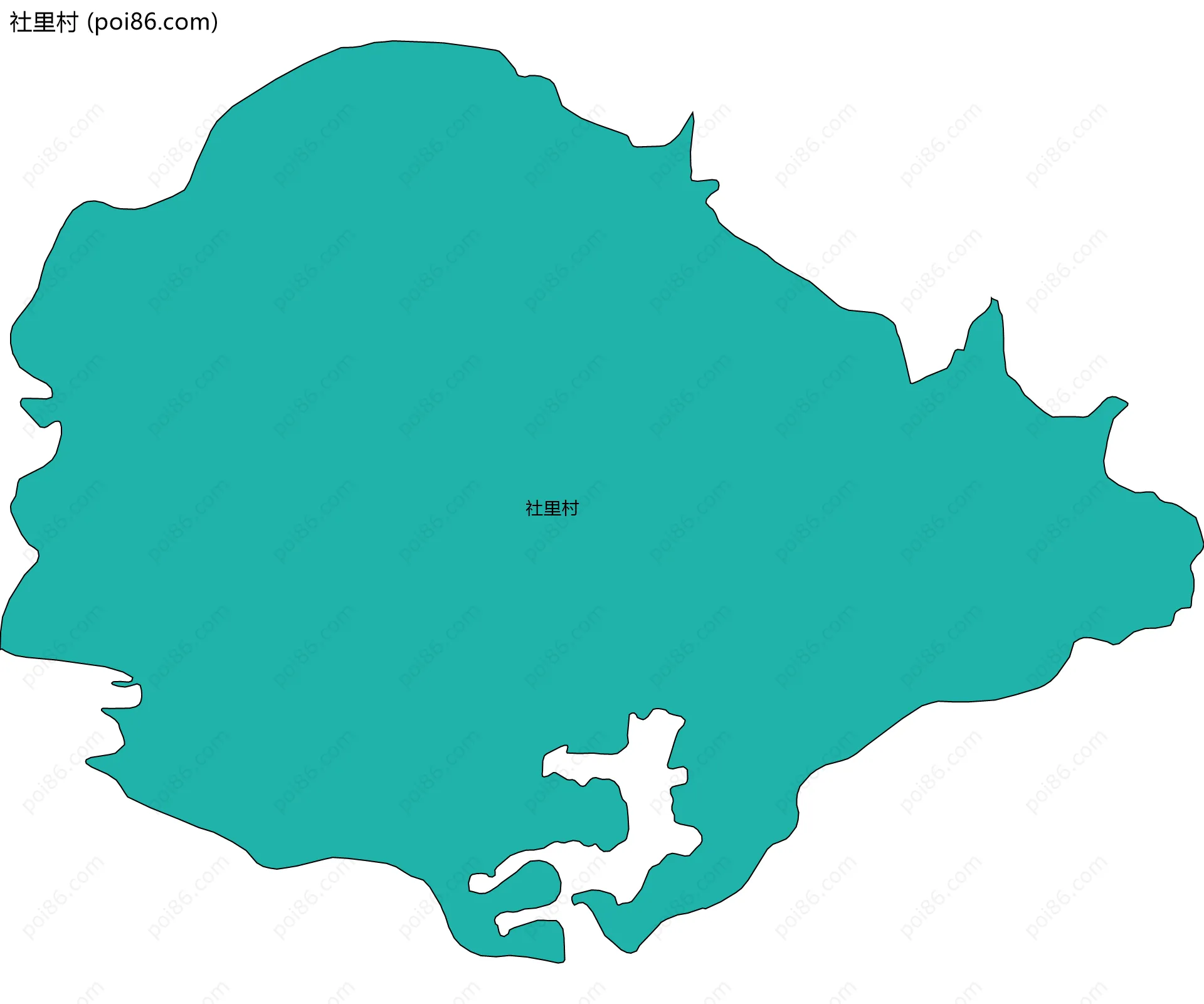 社里村边界地图