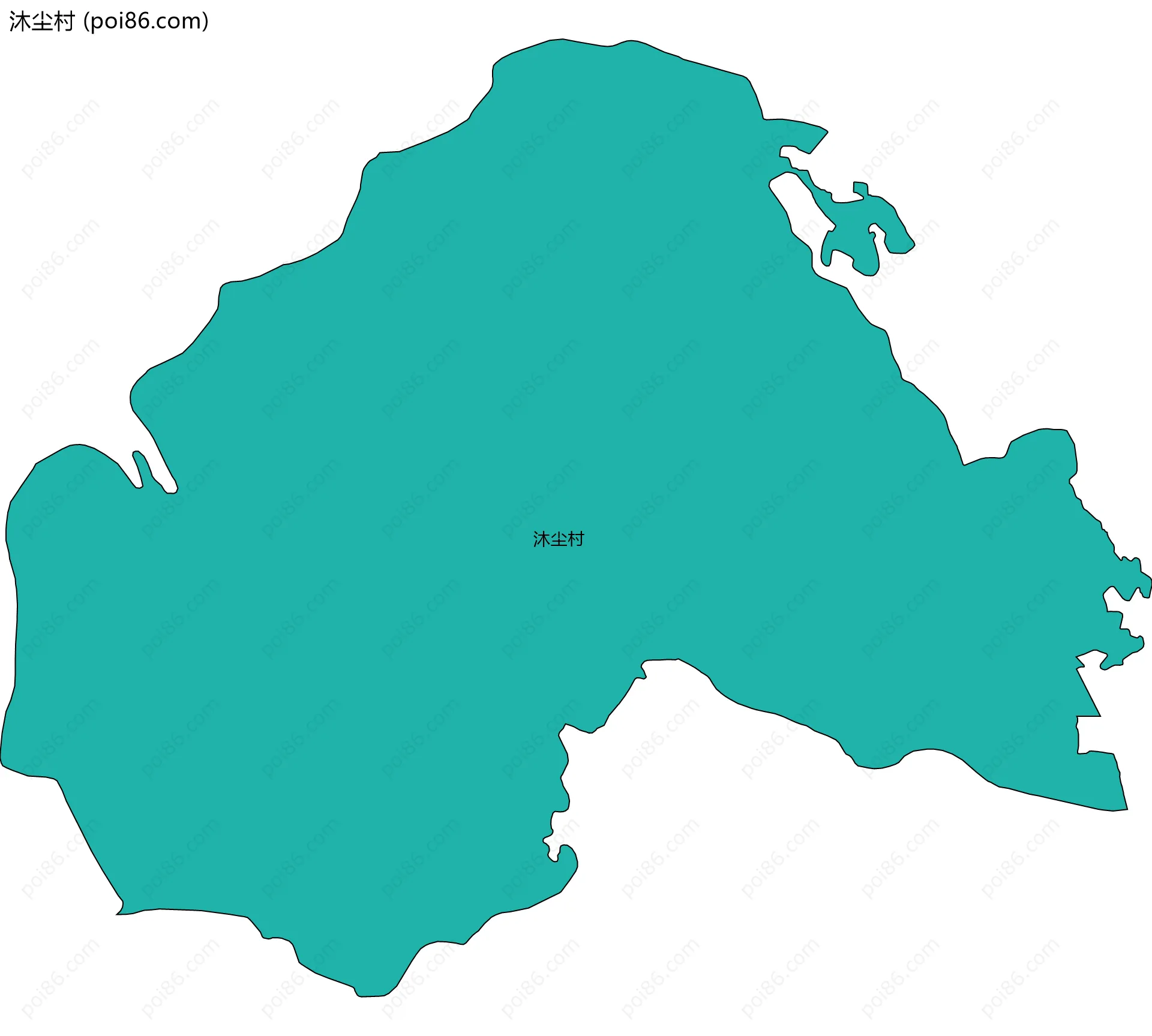 沐尘村边界地图