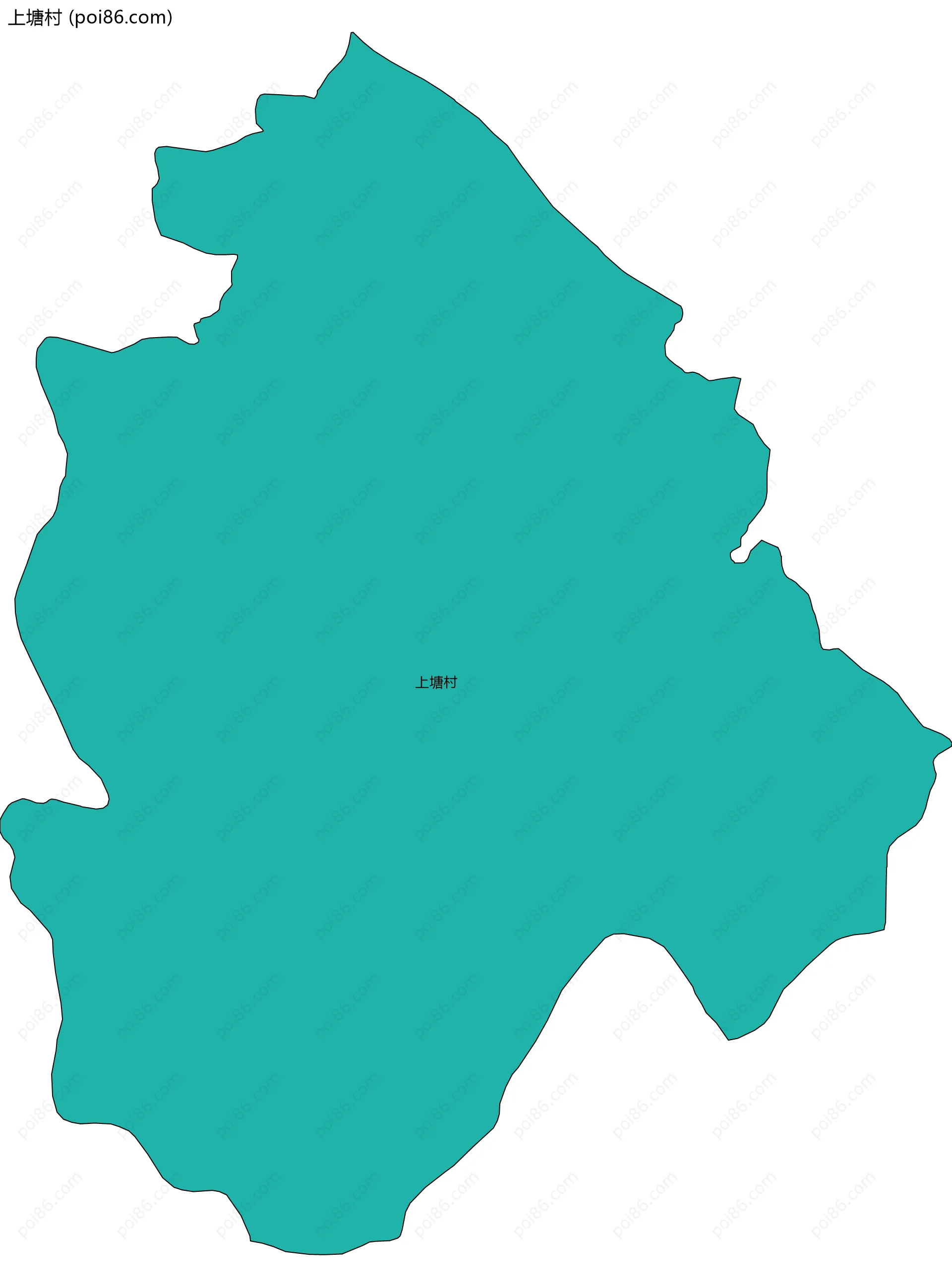 上塘村边界地图