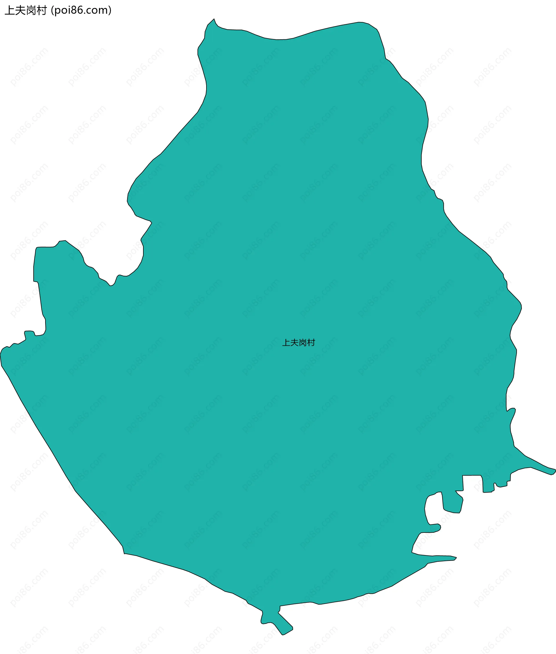 上夫岗村边界地图