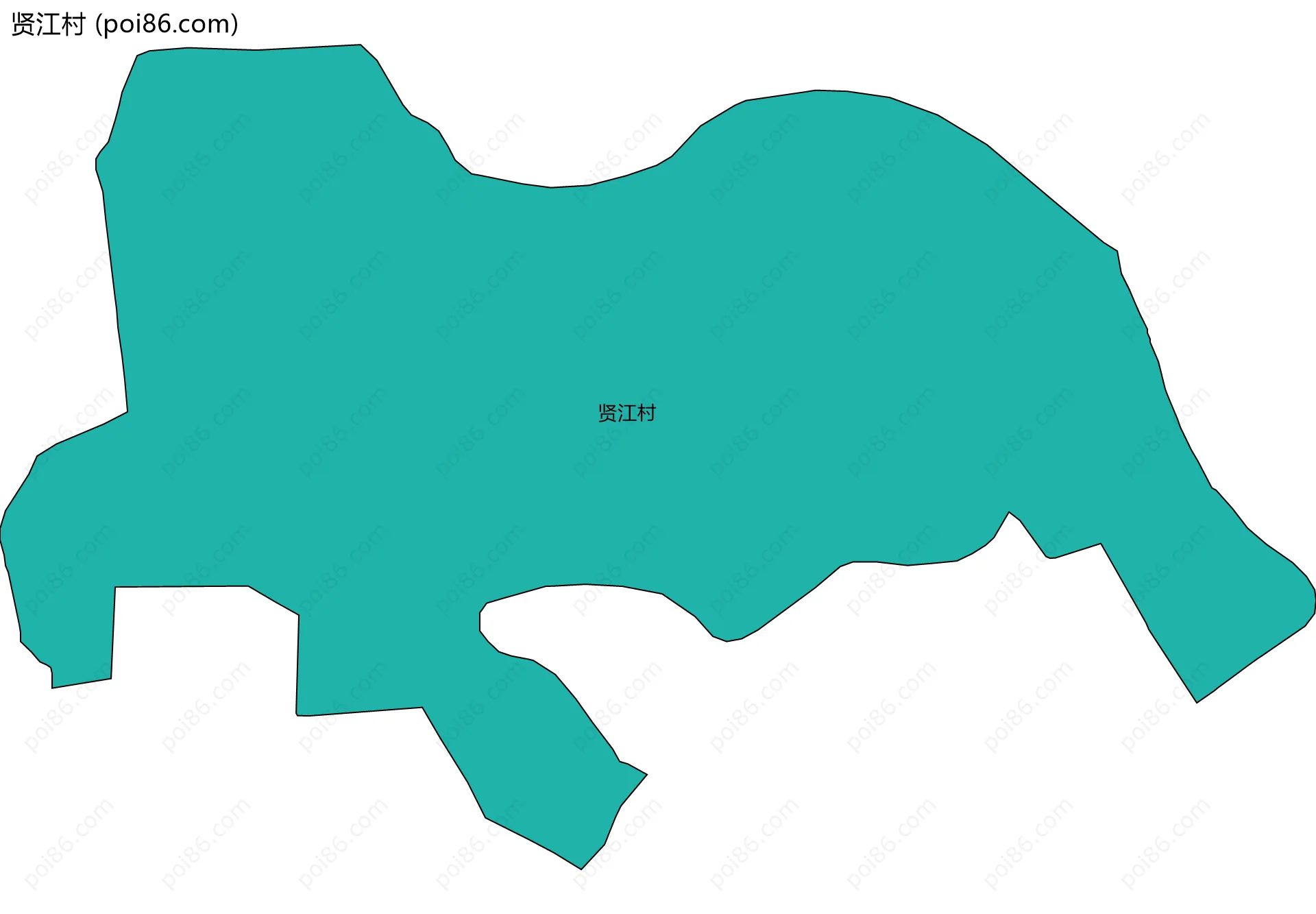 贤江村边界地图