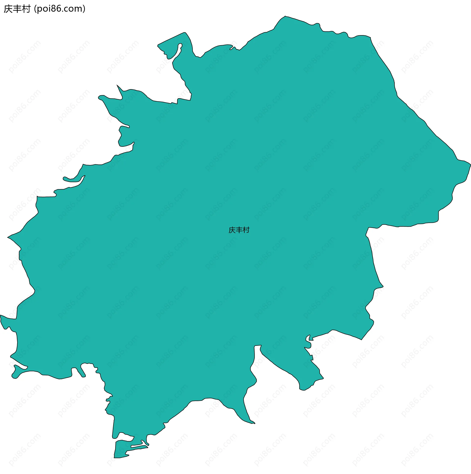 庆丰村边界地图