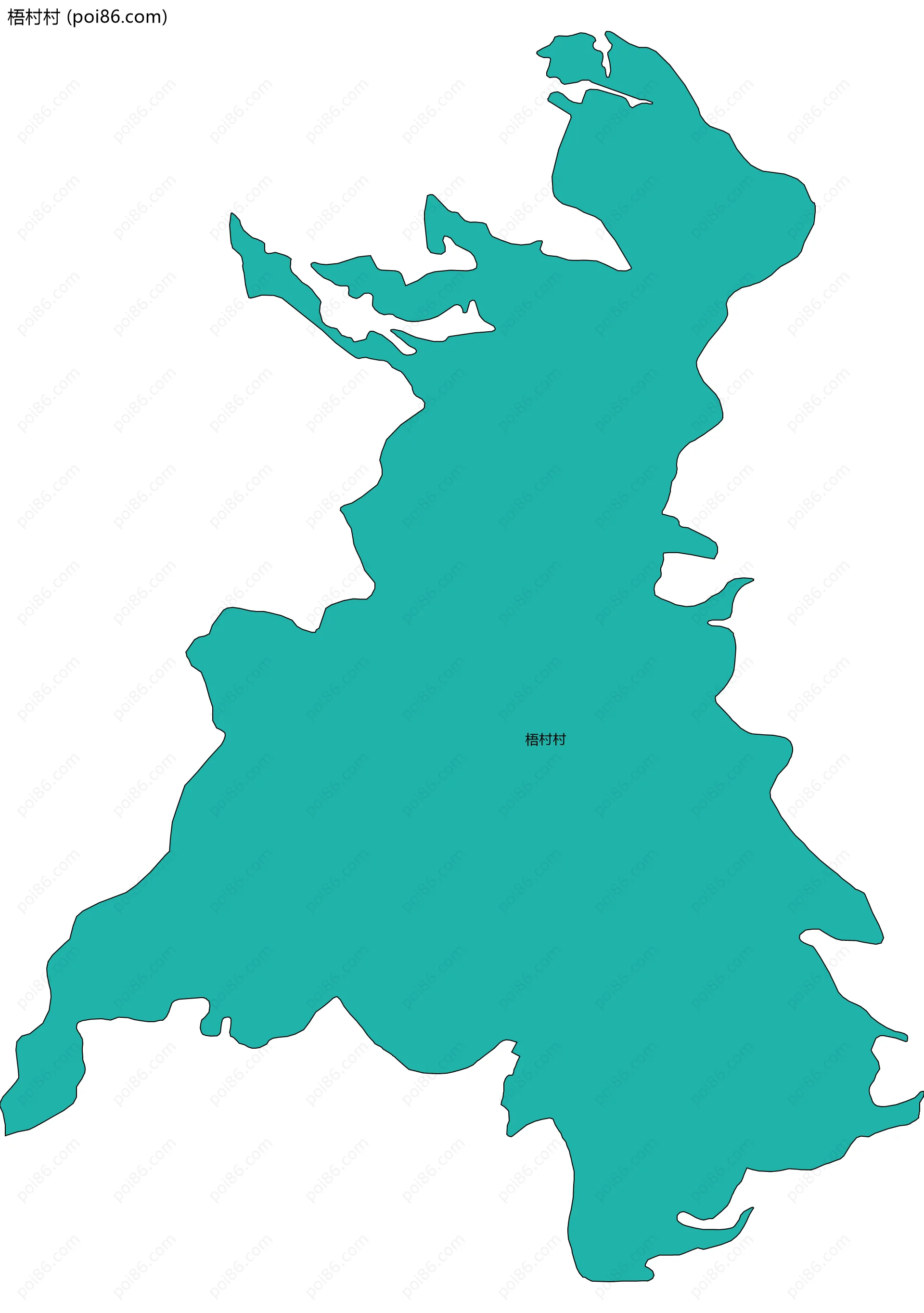 梧村村边界地图