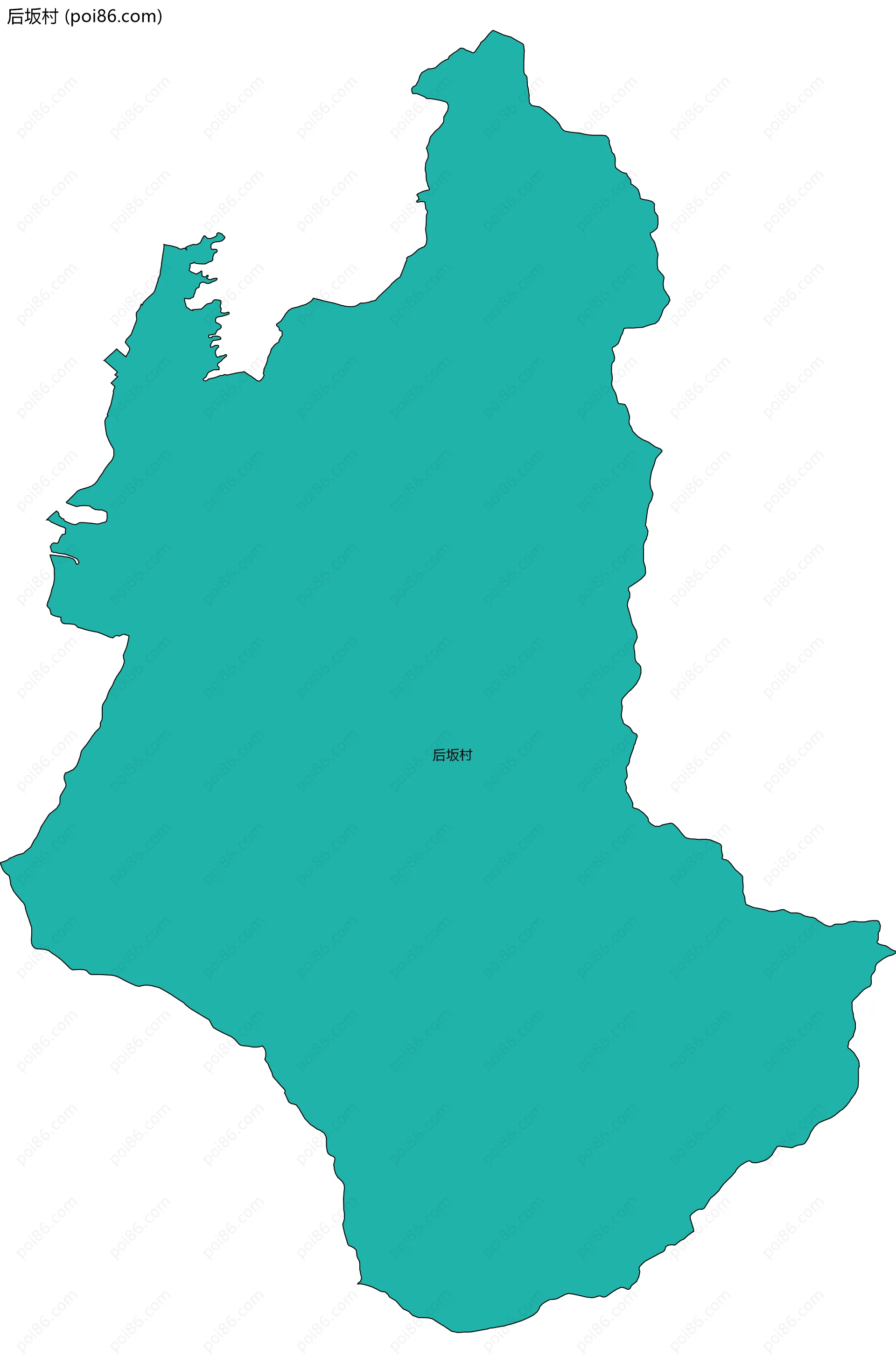 后坂村边界地图