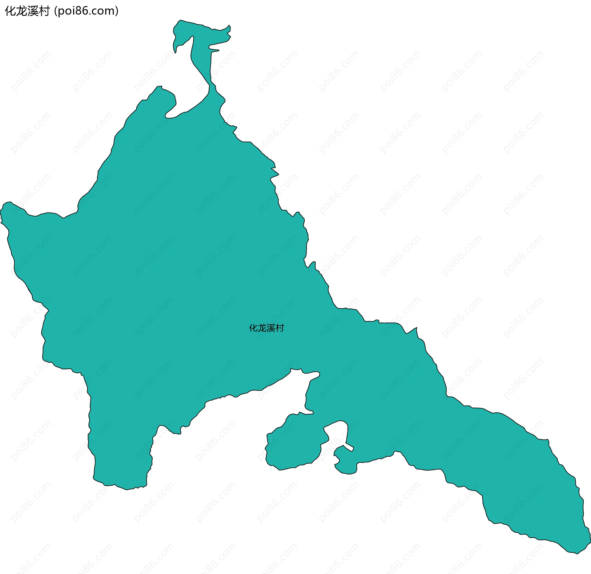 化龙溪村边界地图