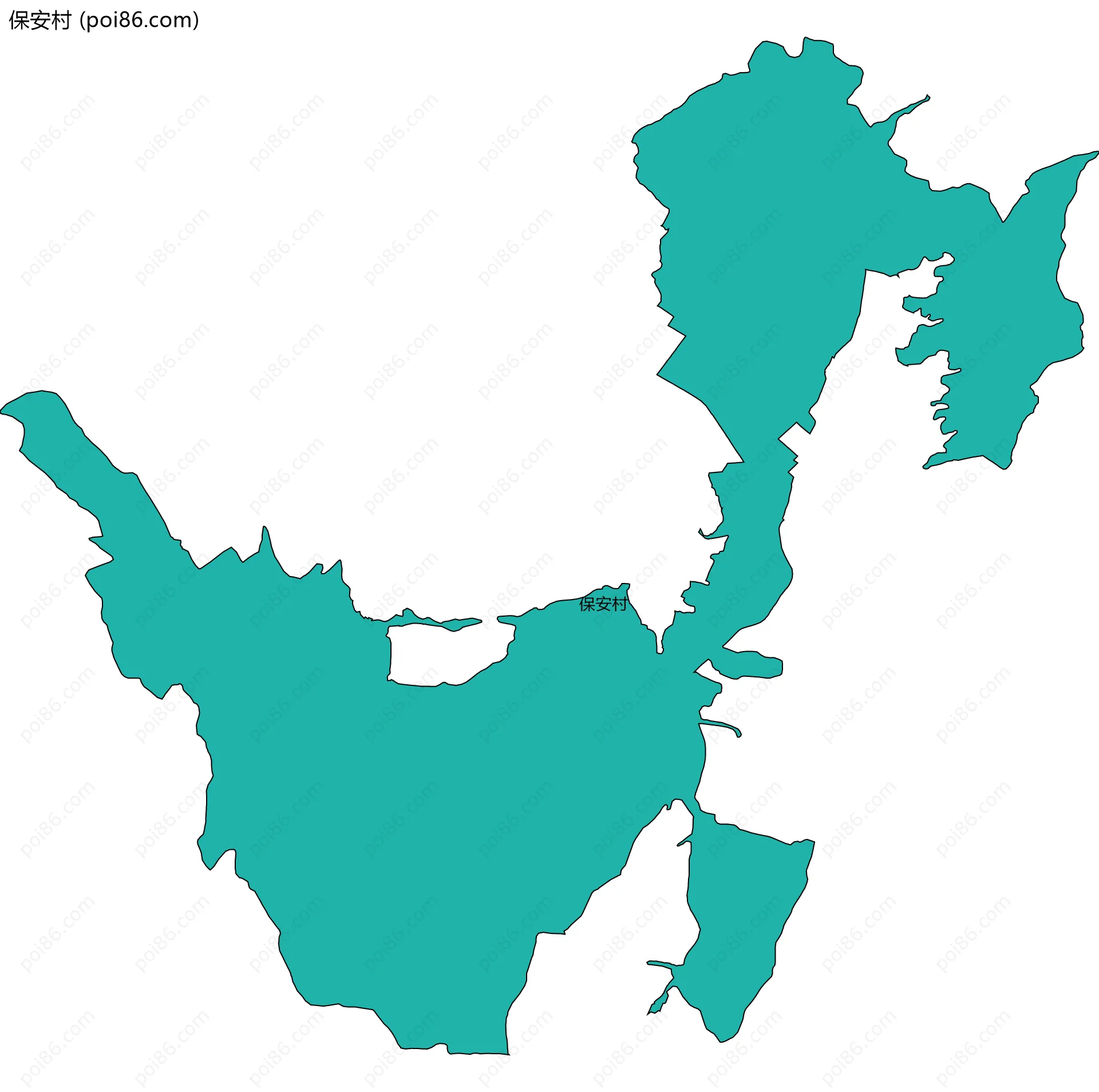 保安村边界地图