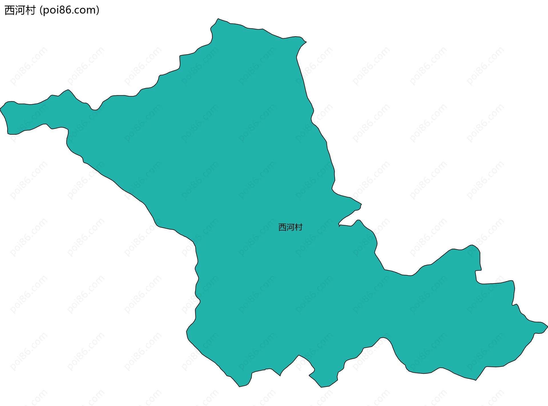 西河村边界地图
