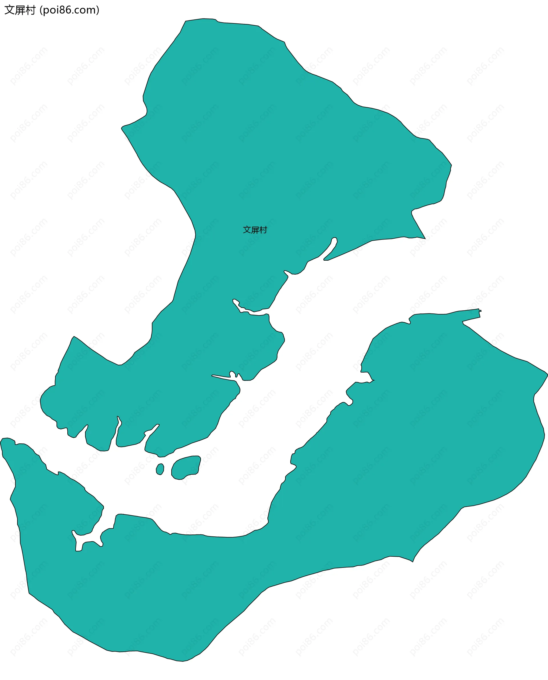 文屏村边界地图