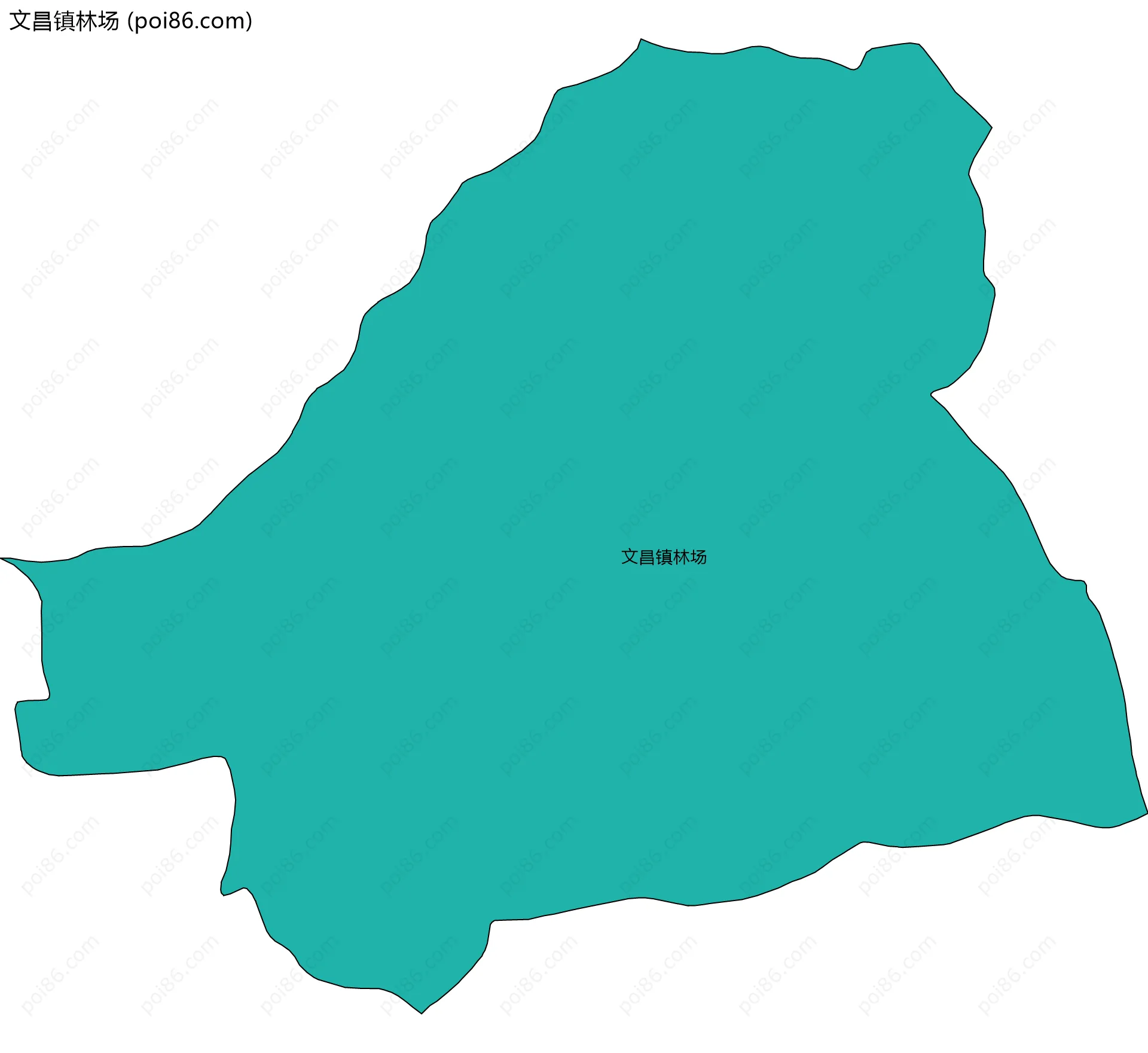 文昌镇林场边界地图