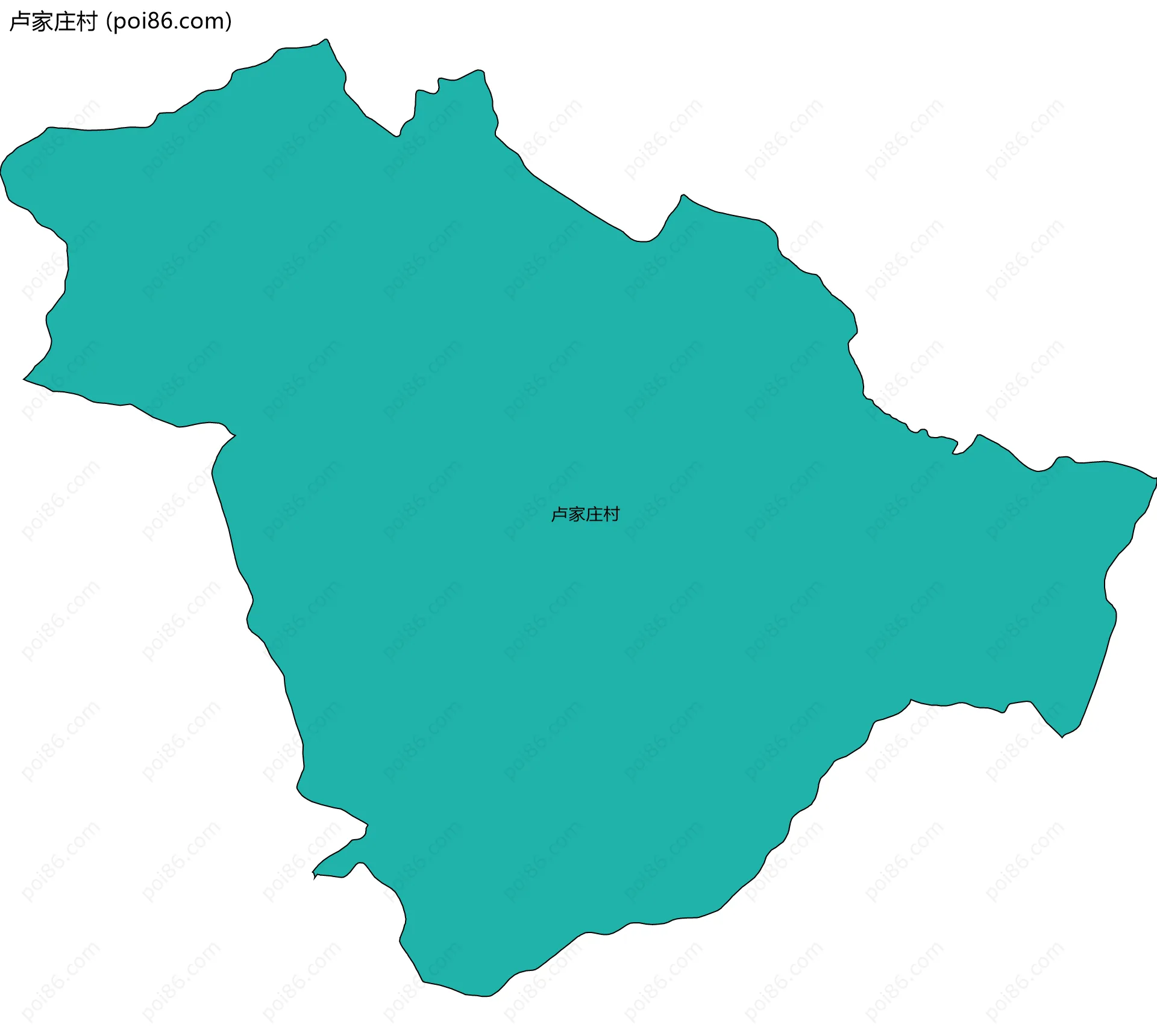 卢家庄村边界地图