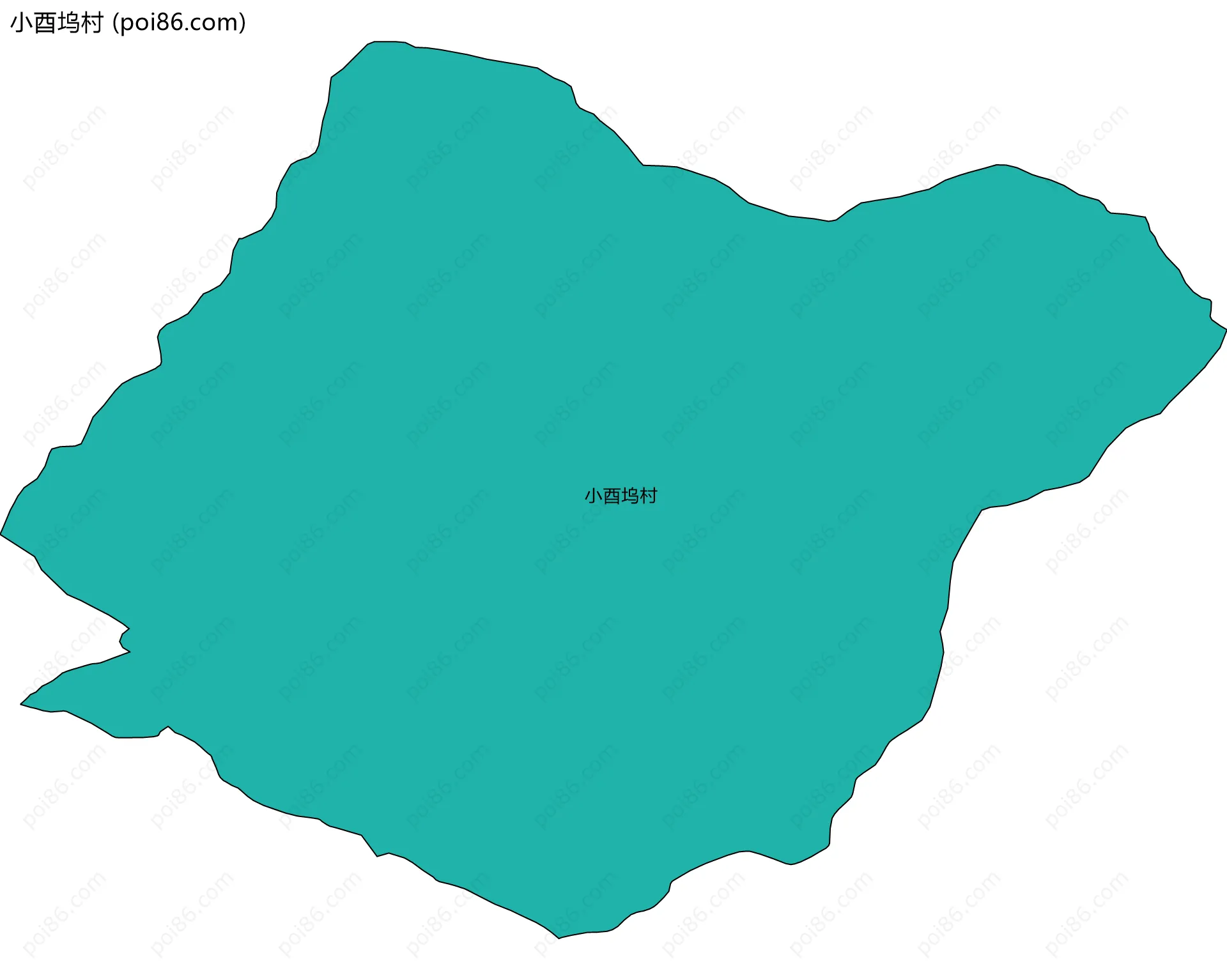 小酉坞村边界地图