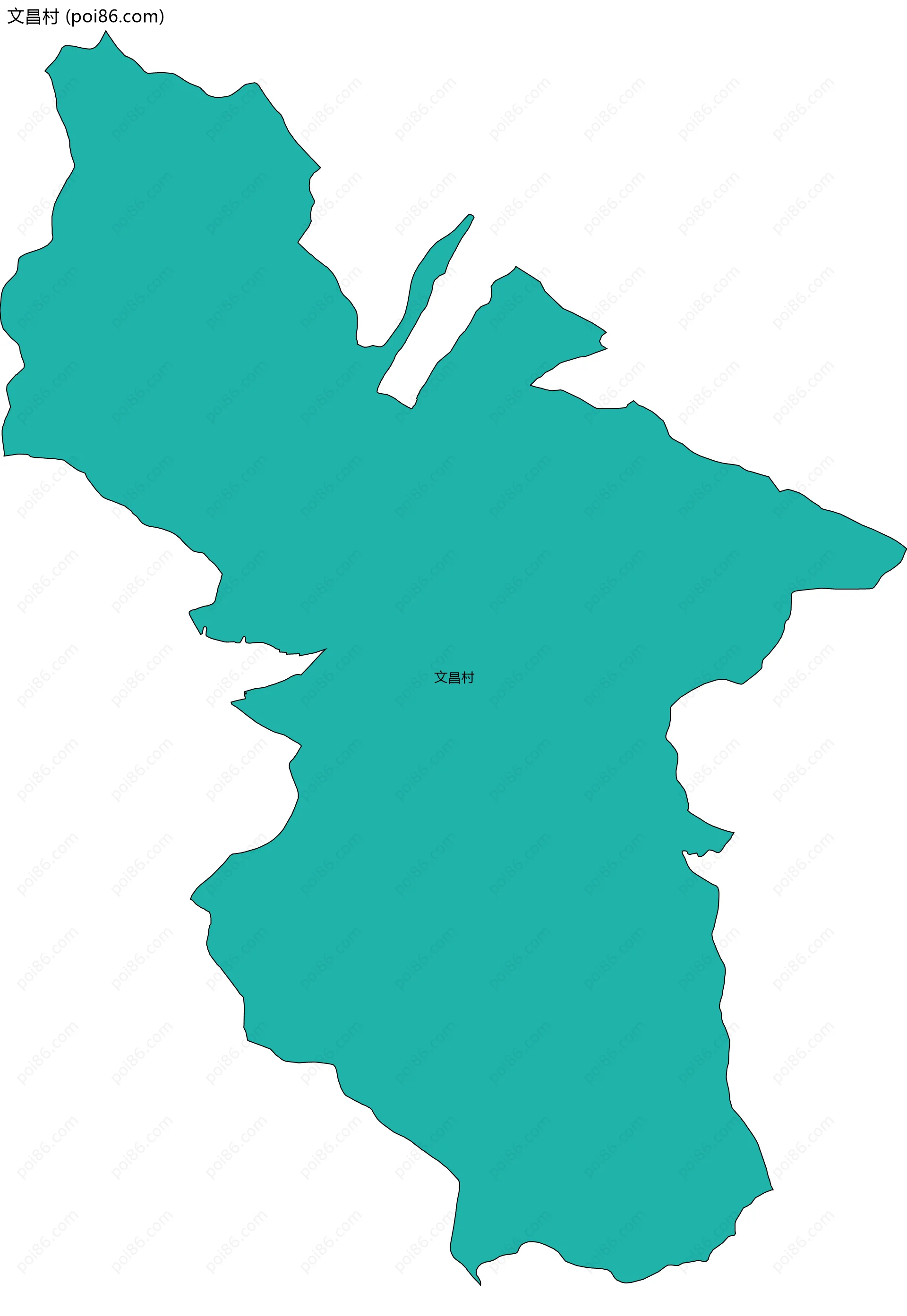 文昌村边界地图