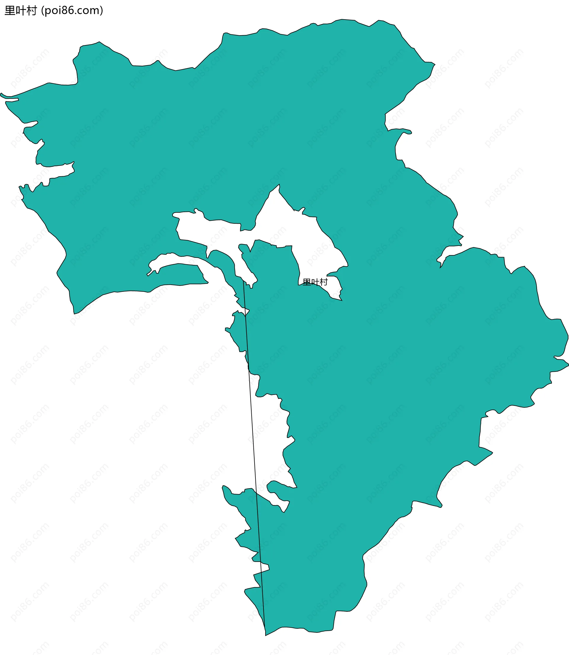 里叶村边界地图