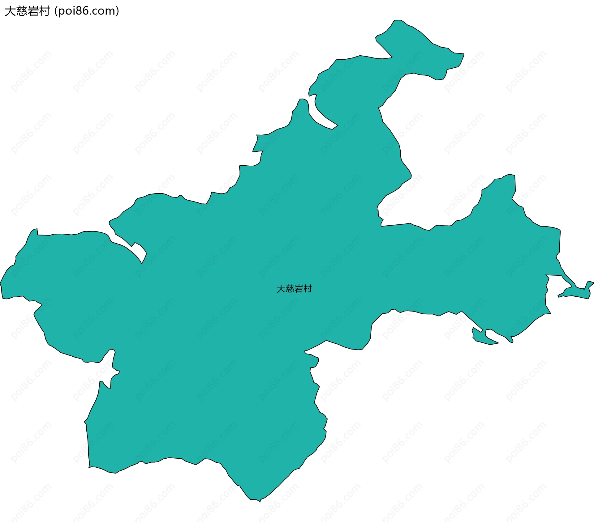 大慈岩村边界地图