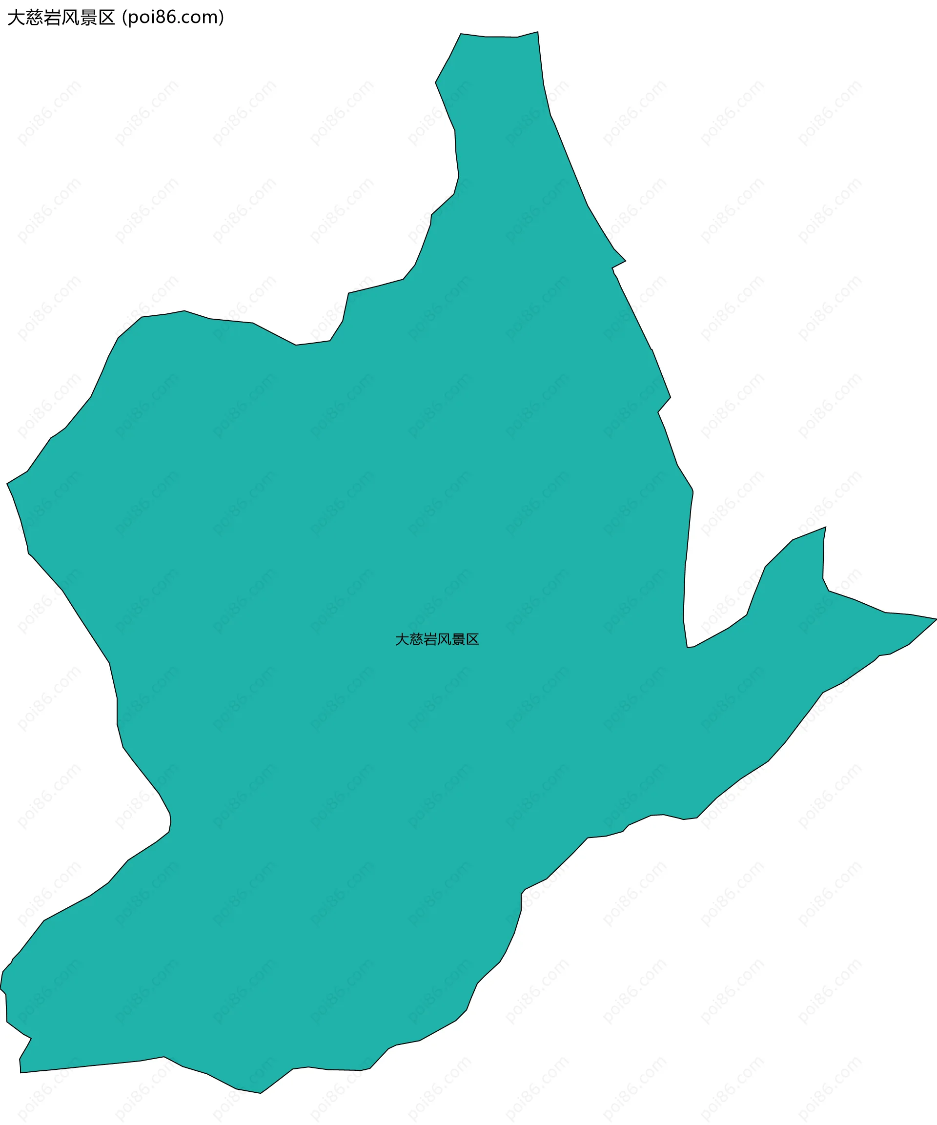 大慈岩风景区边界地图