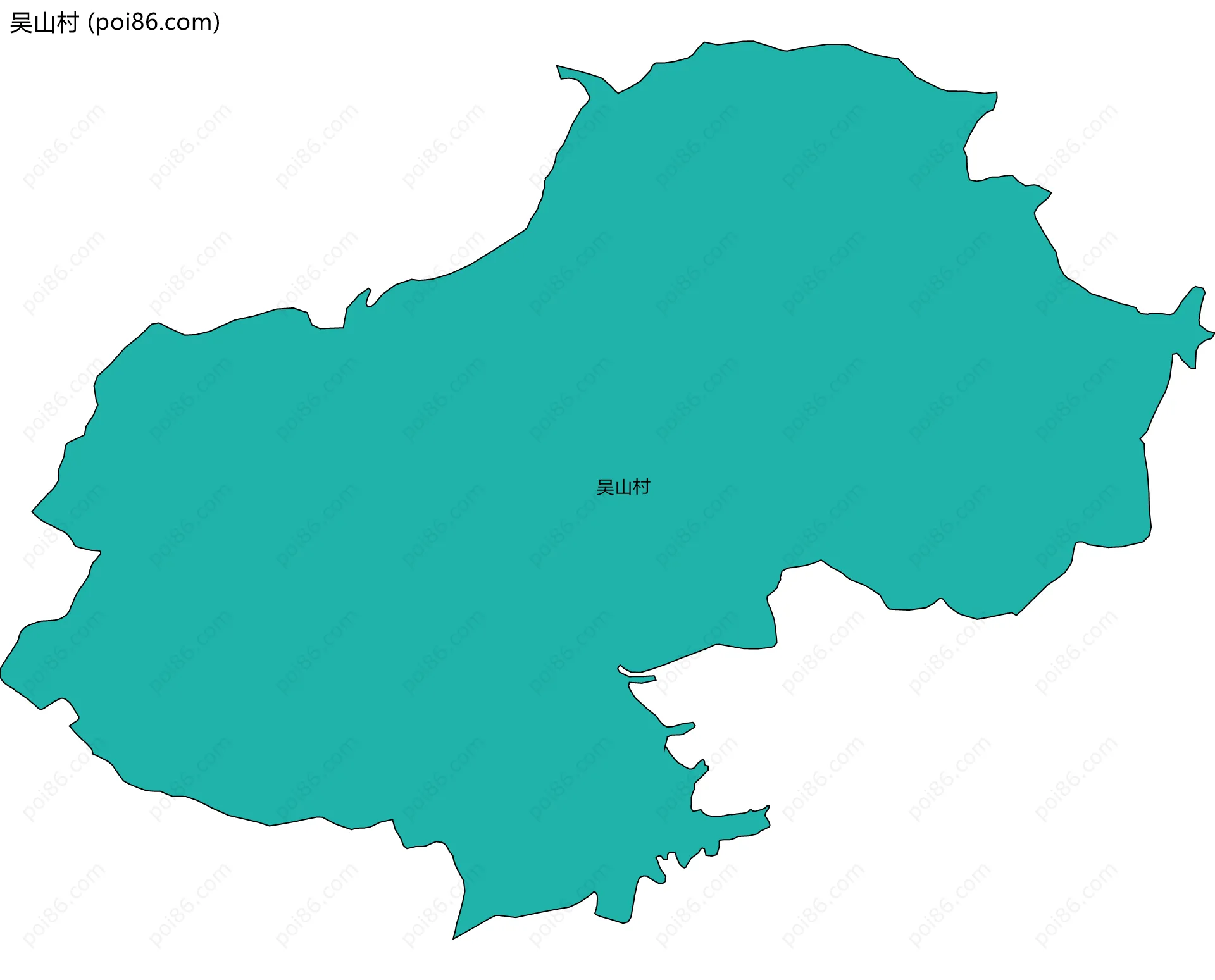 吴山村边界地图