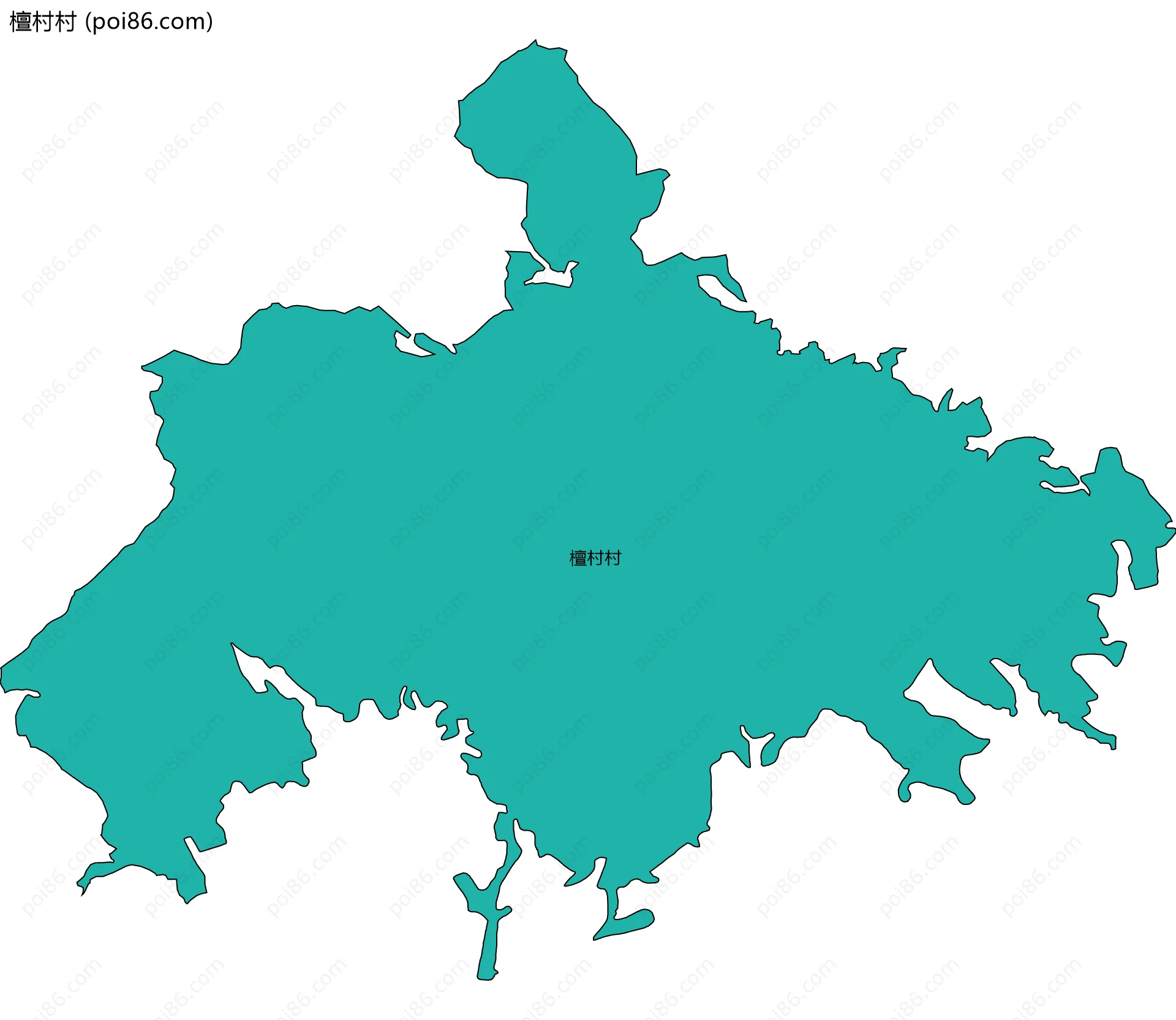 檀村村边界地图