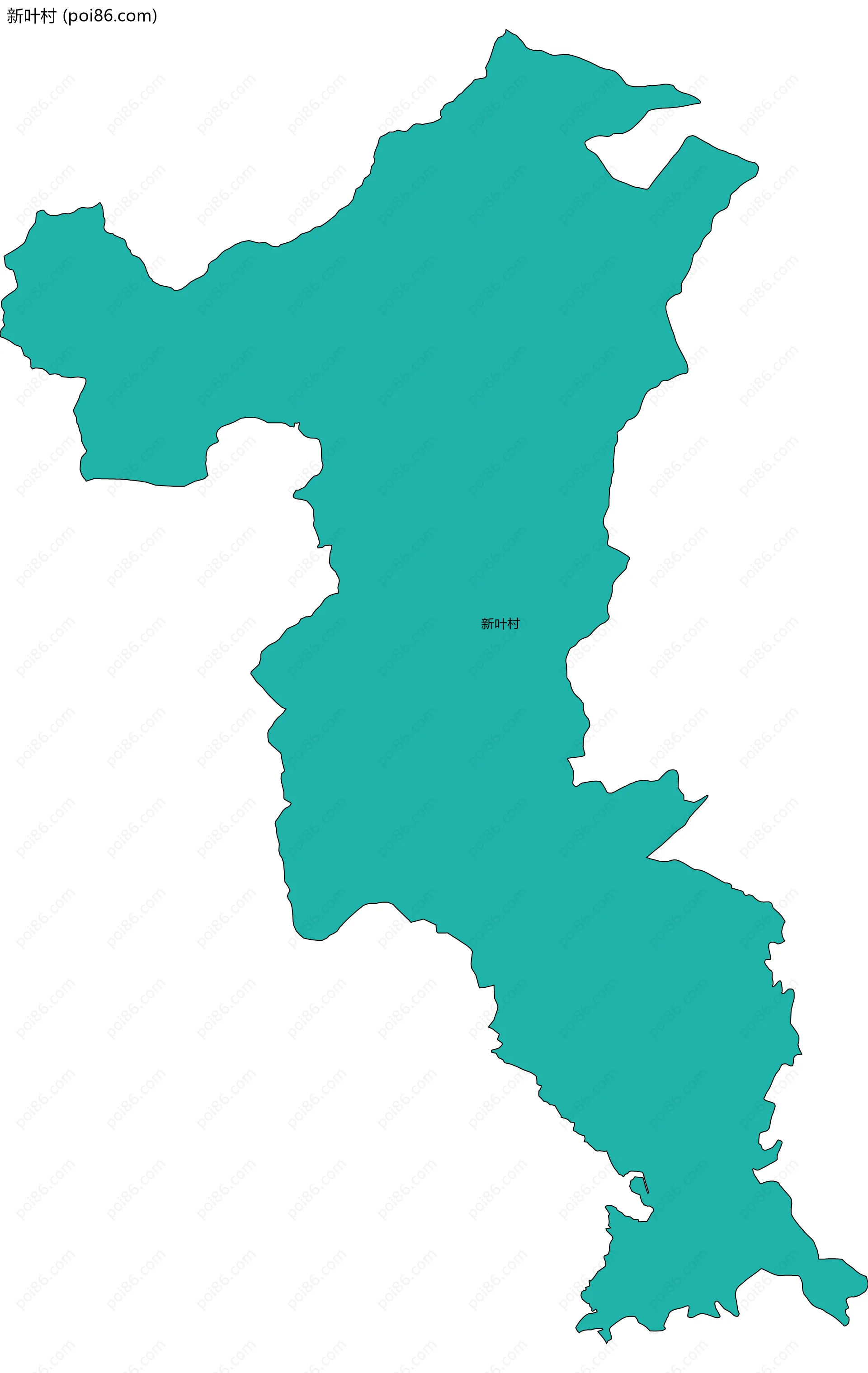 新叶村边界地图