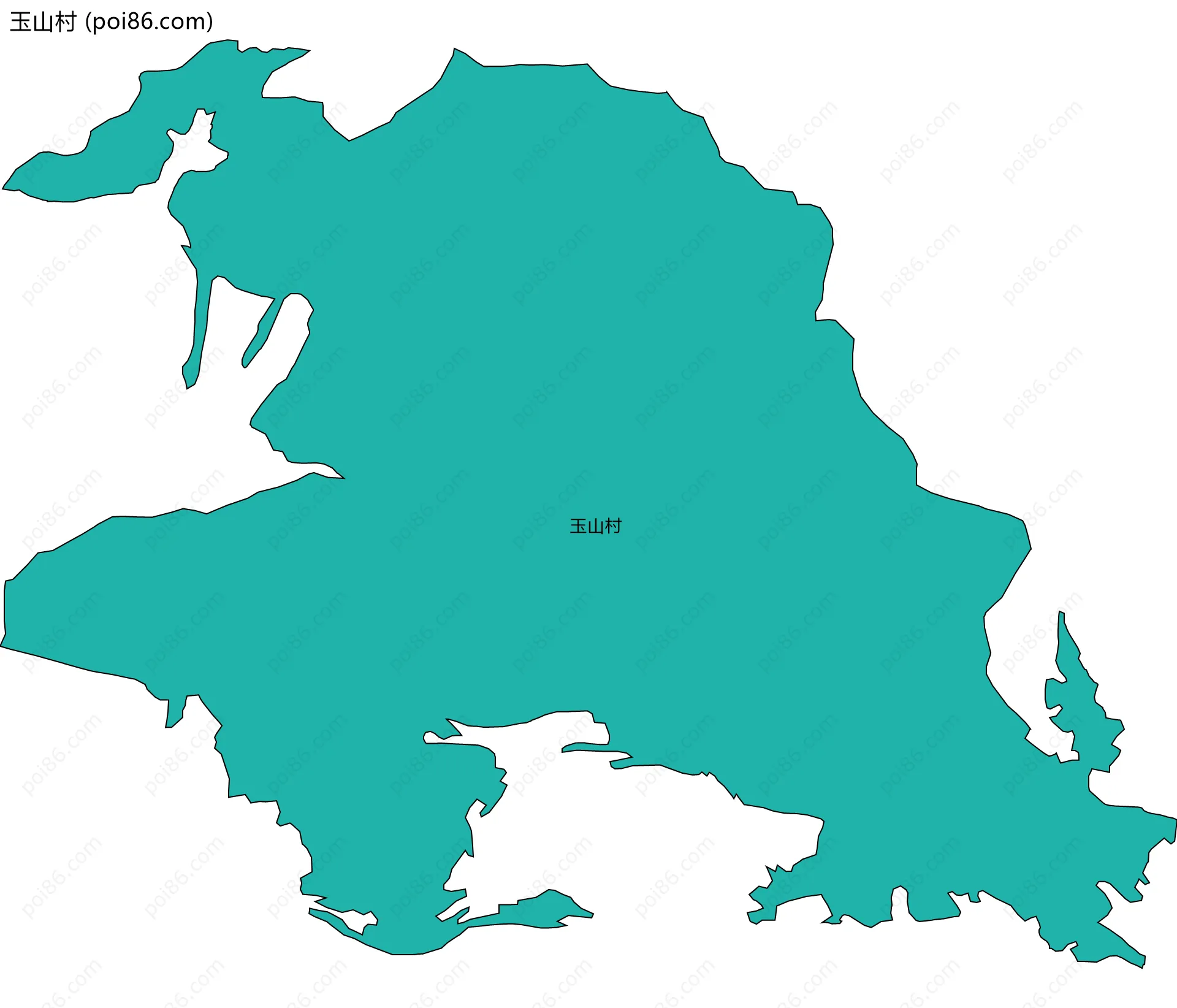 玉山村边界地图