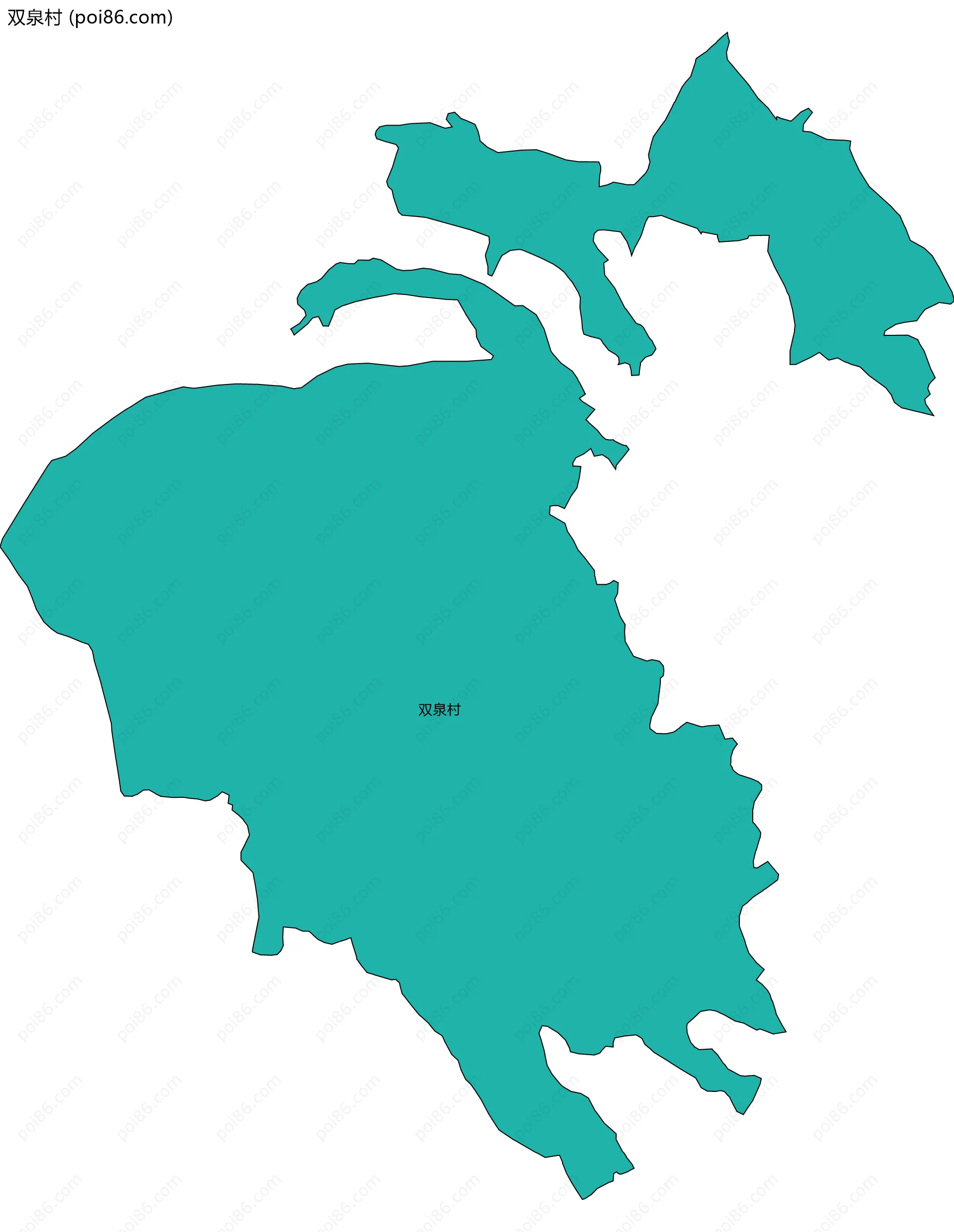 双泉村边界地图