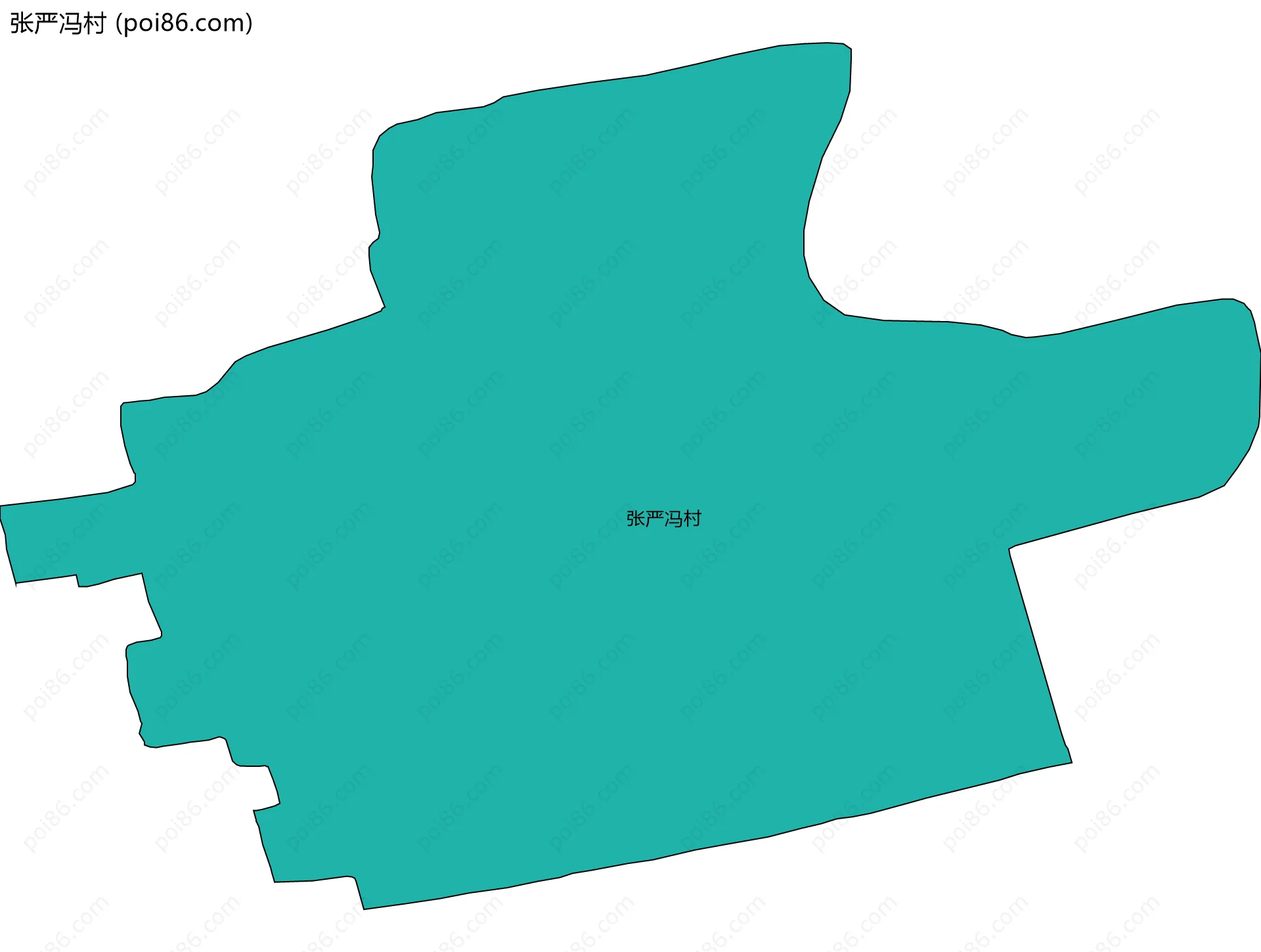 张严冯村边界地图