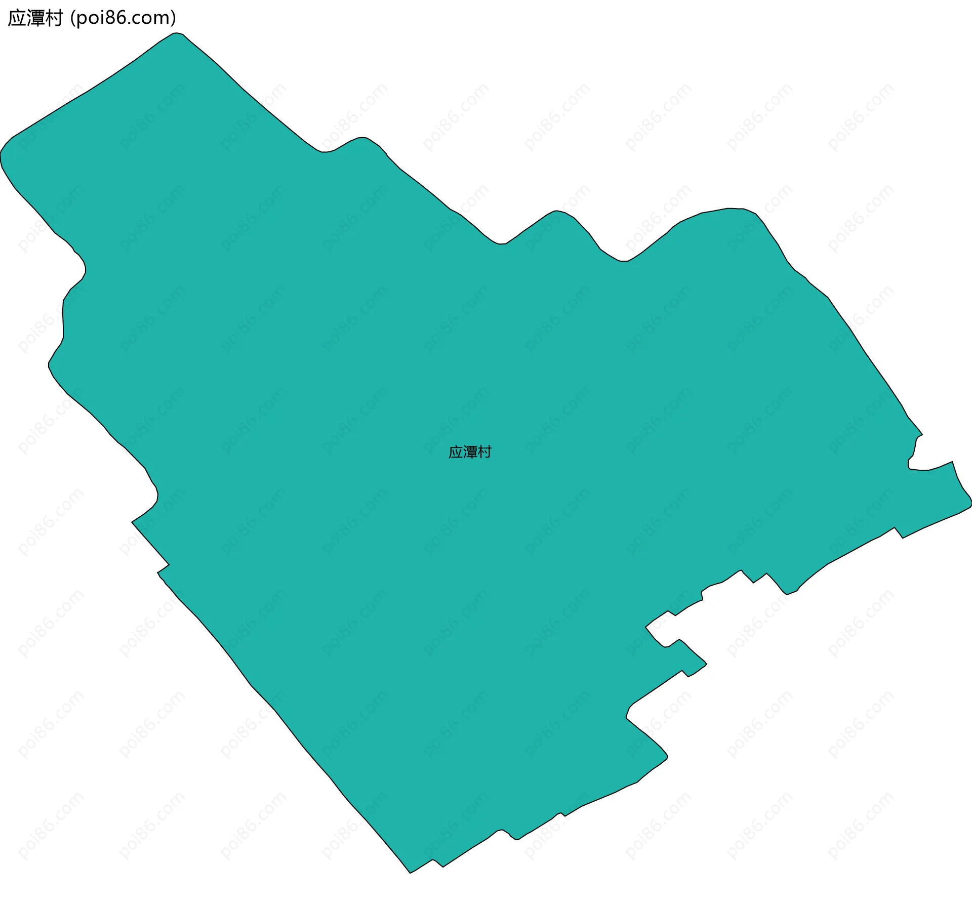 应潭村边界地图