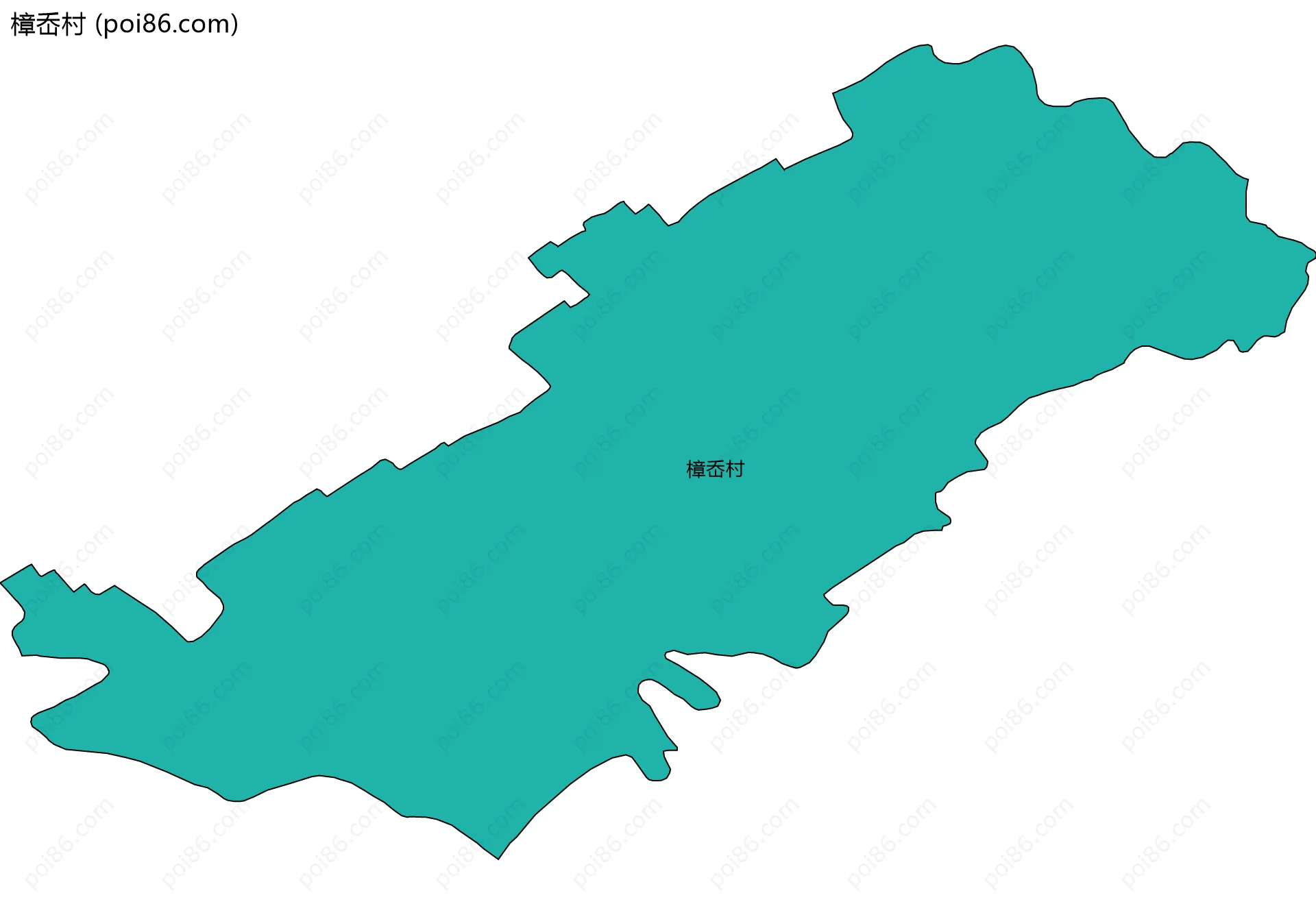 樟岙村边界地图