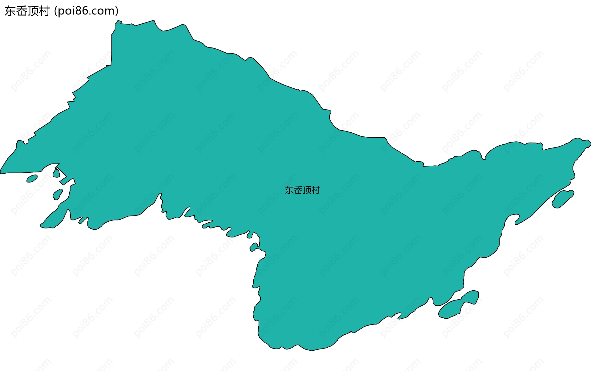 东岙顶村边界地图