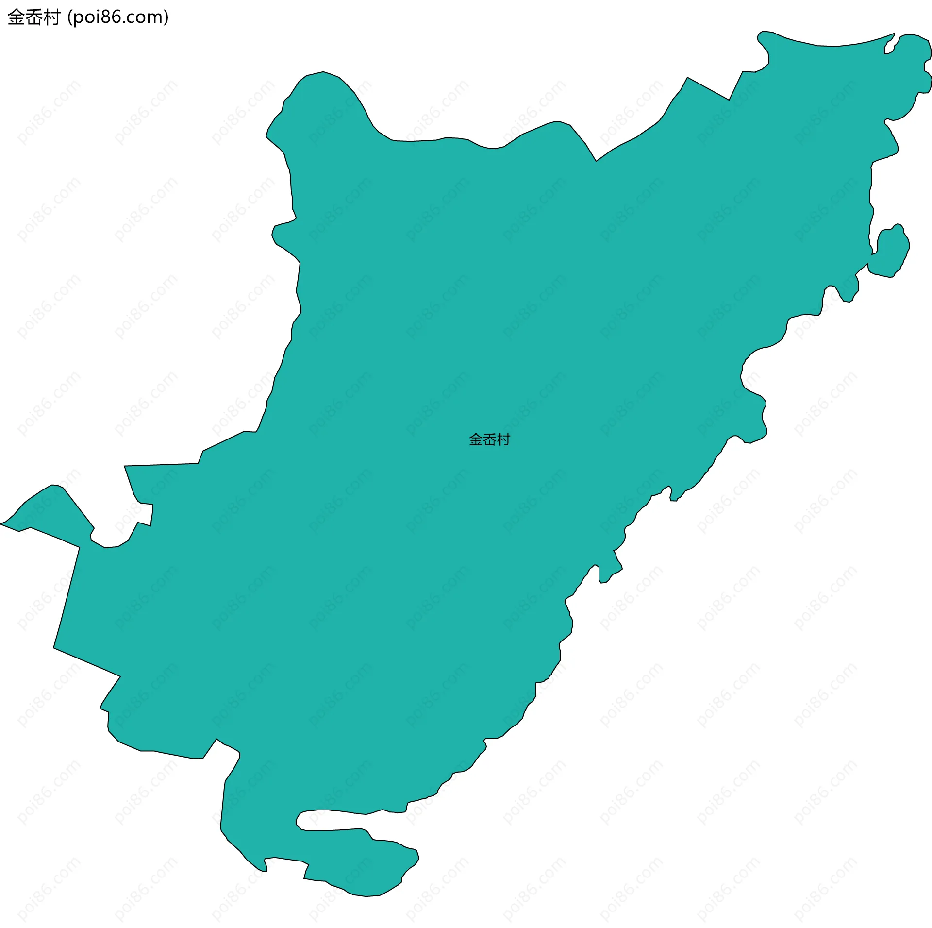 金岙村边界地图