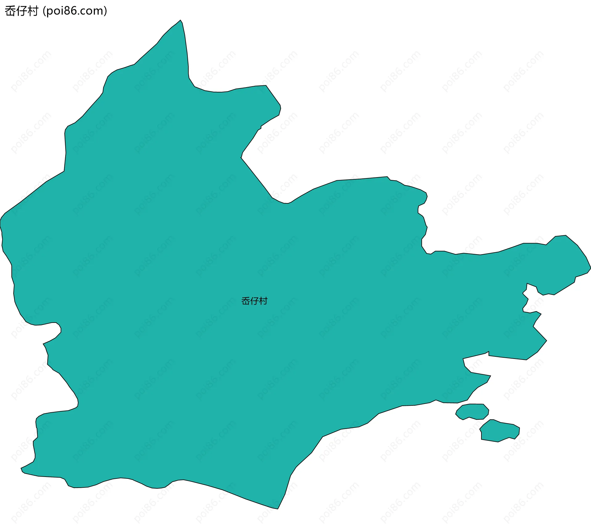 岙仔村边界地图