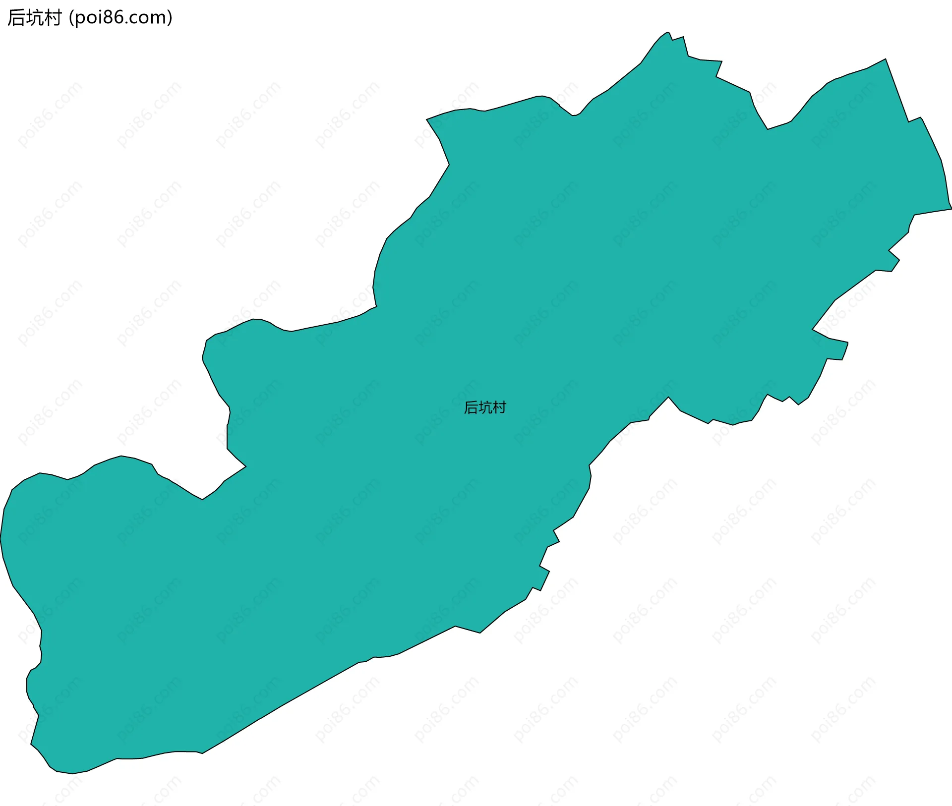后坑村边界地图