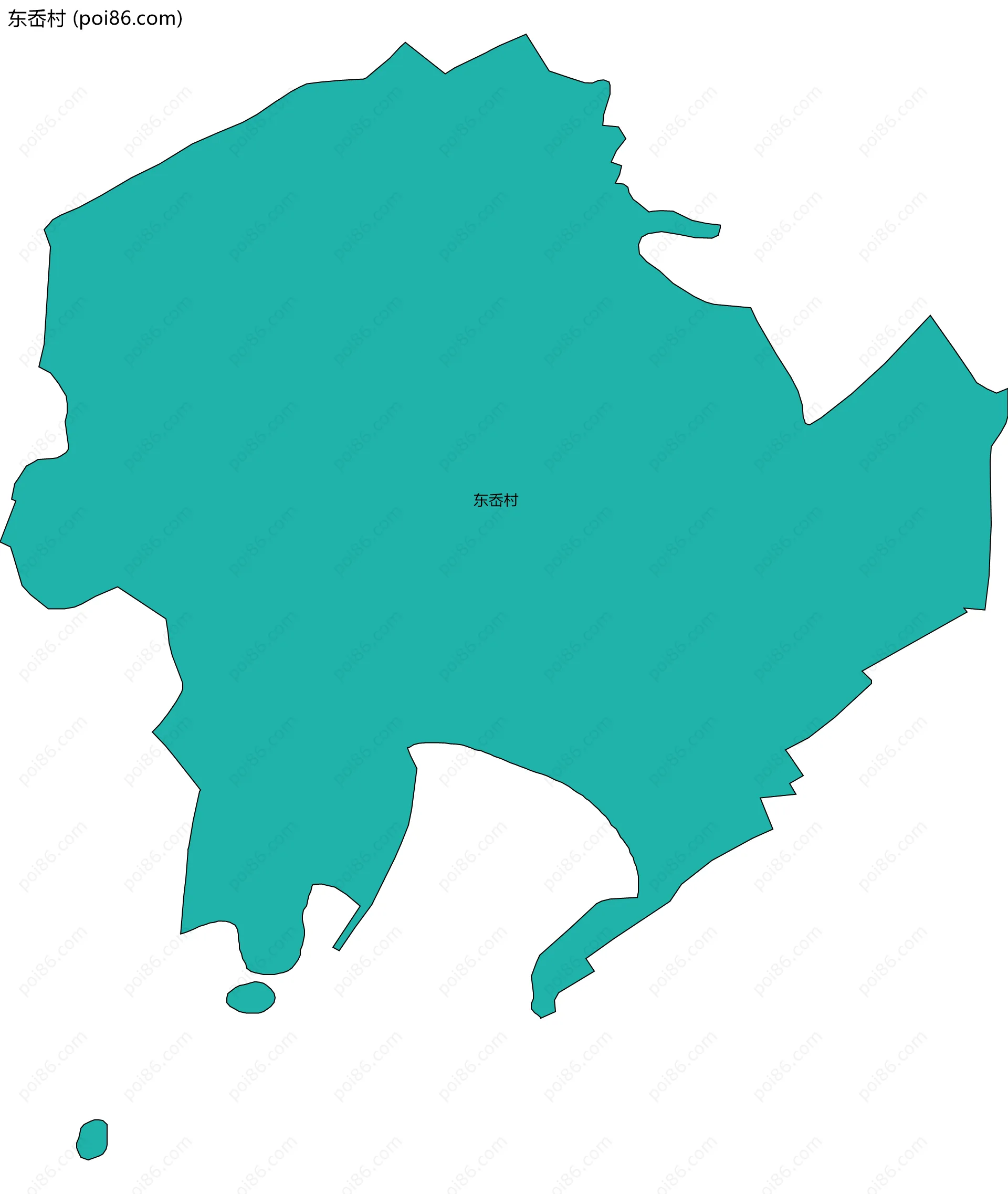 东岙村边界地图