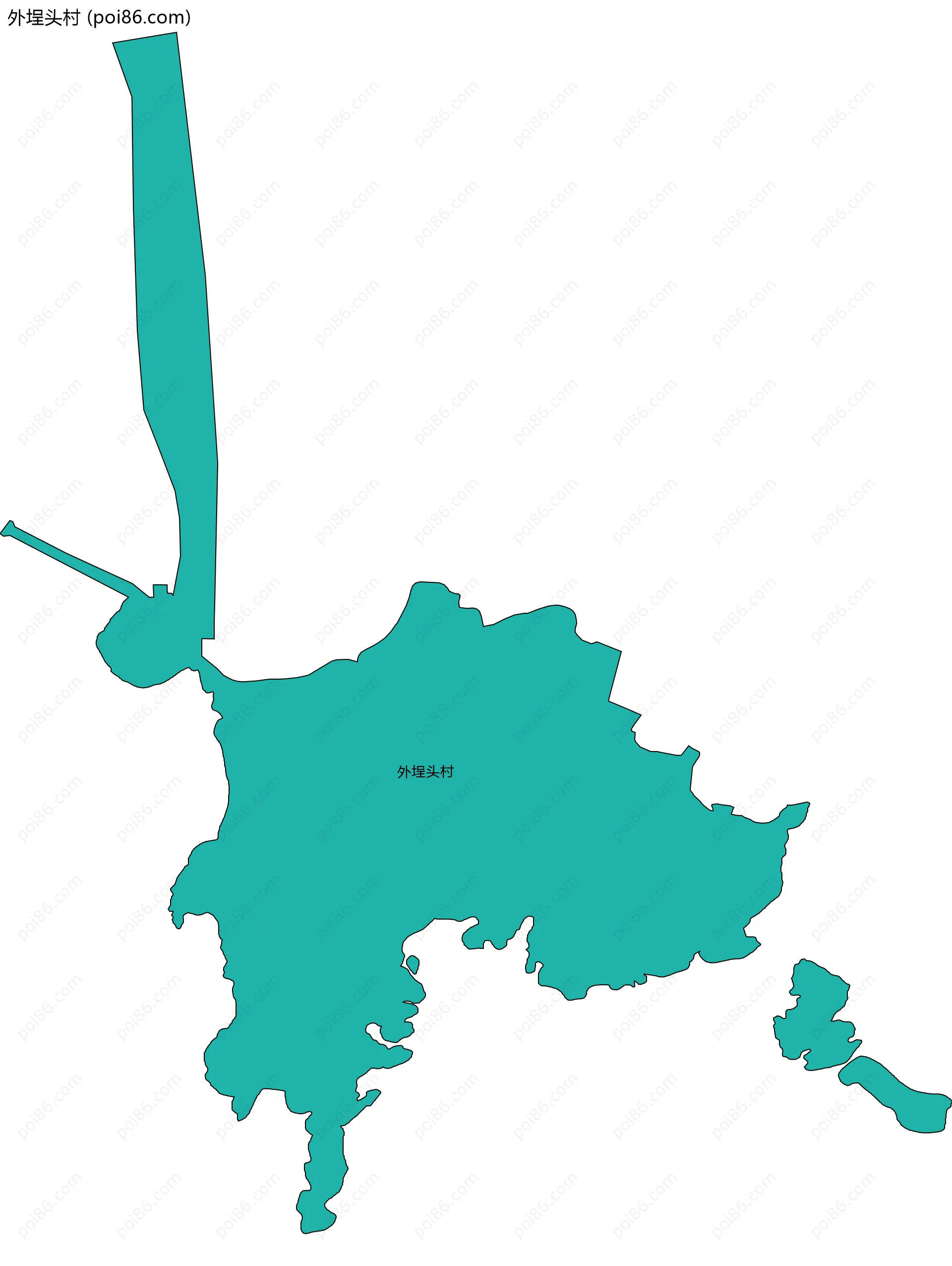 外埕头村边界地图