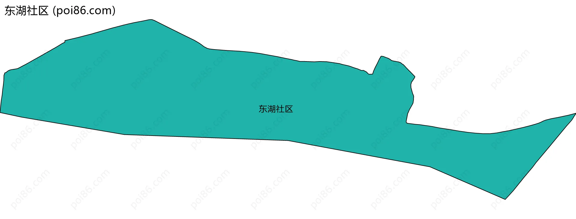 东湖社区边界地图