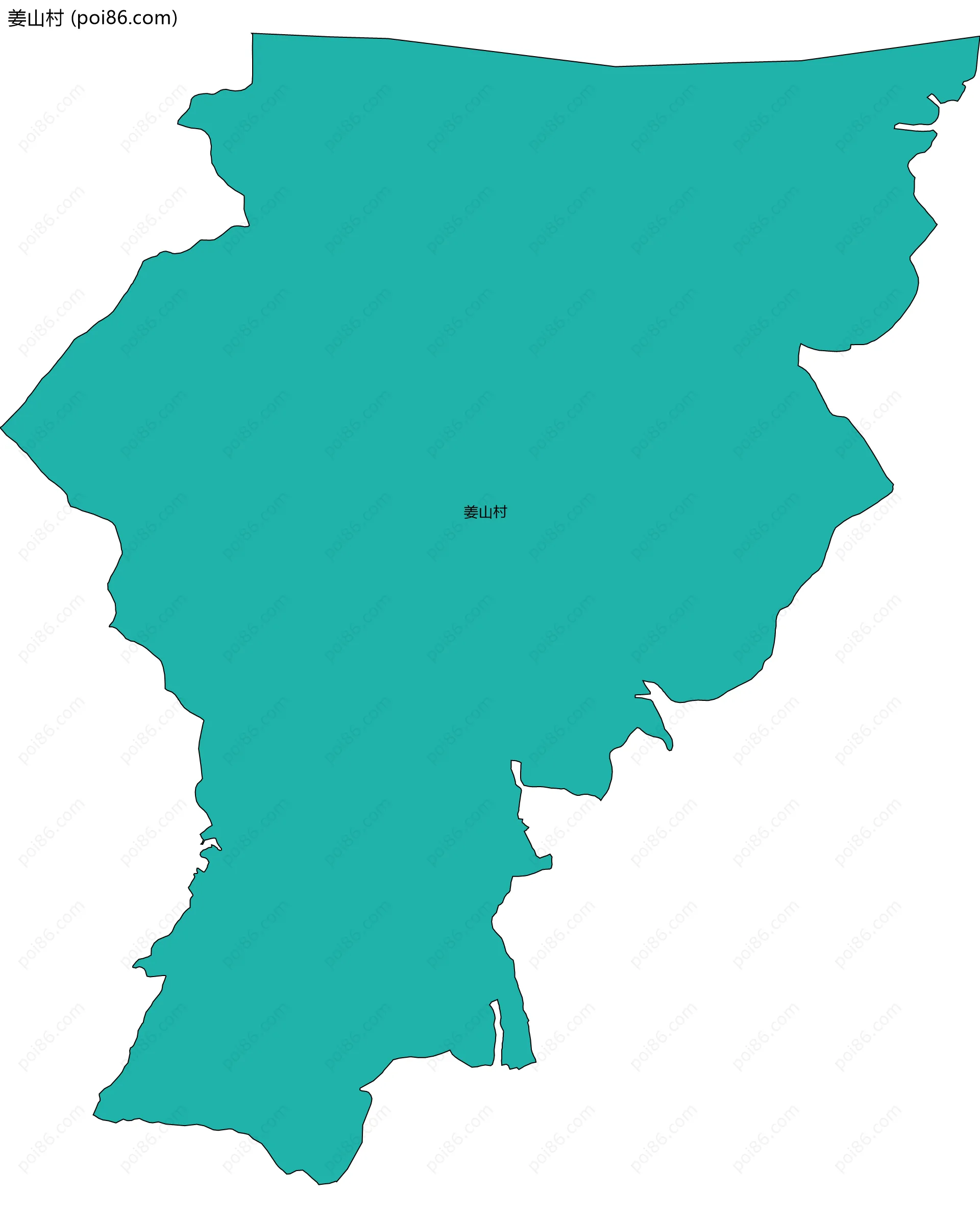 姜山村边界地图