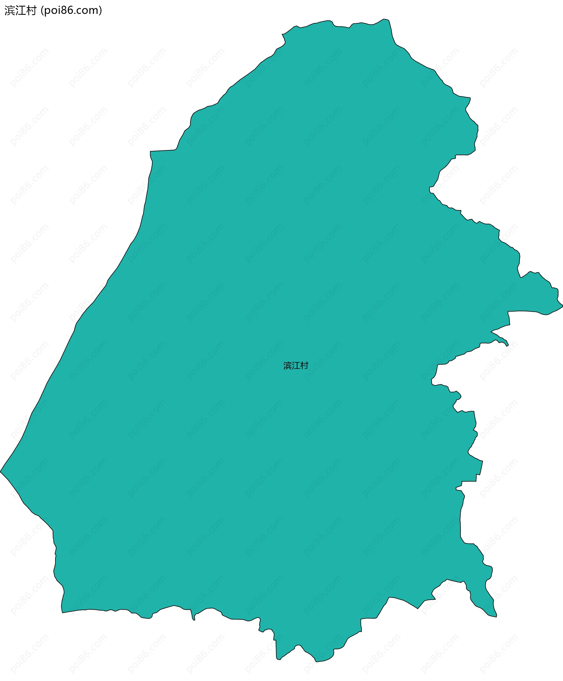 滨江村边界地图