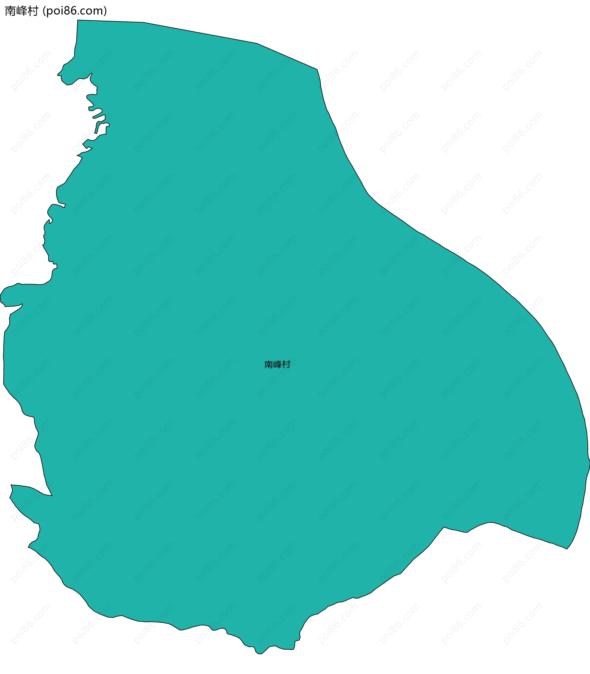 南峰村边界地图