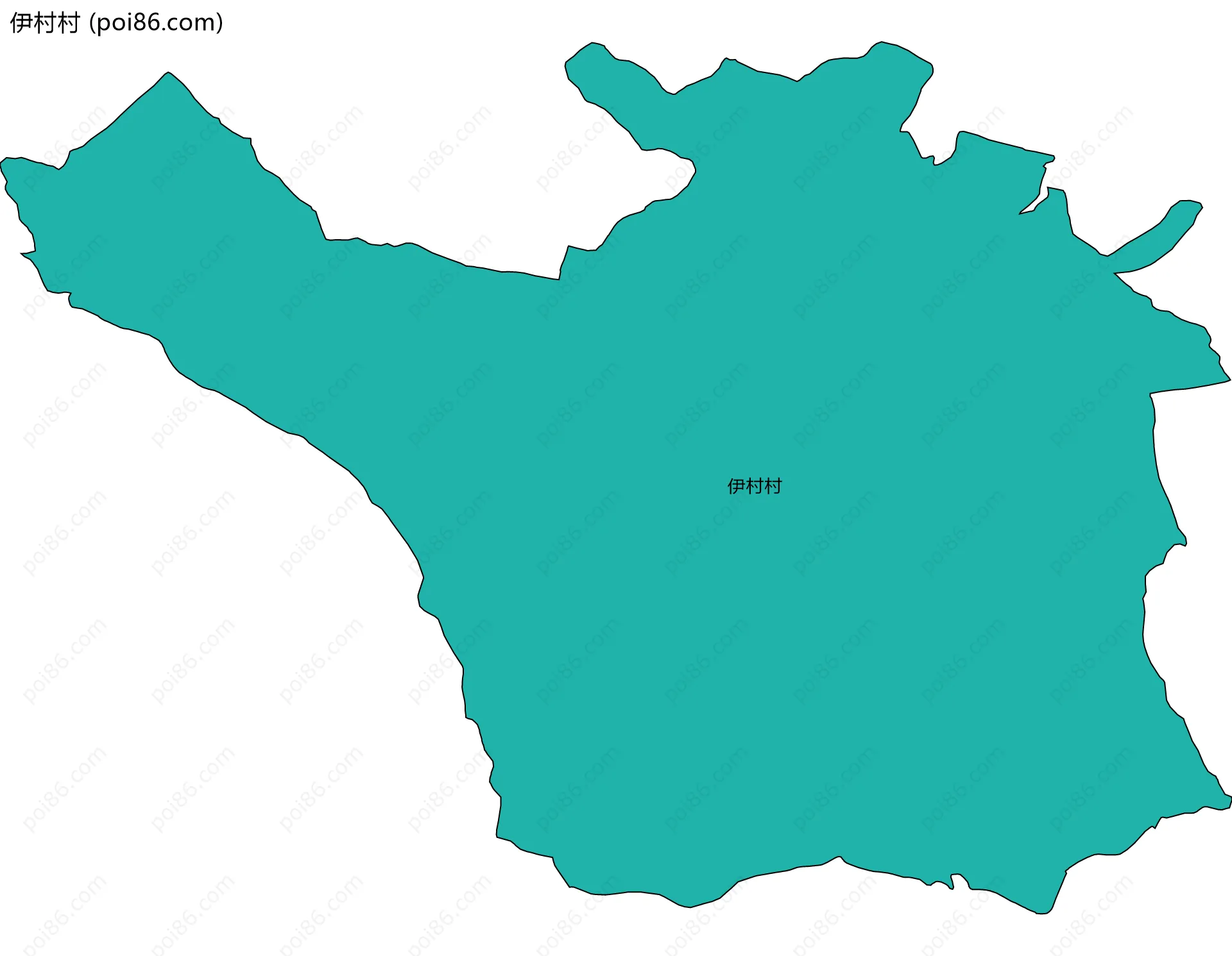 伊村村边界地图