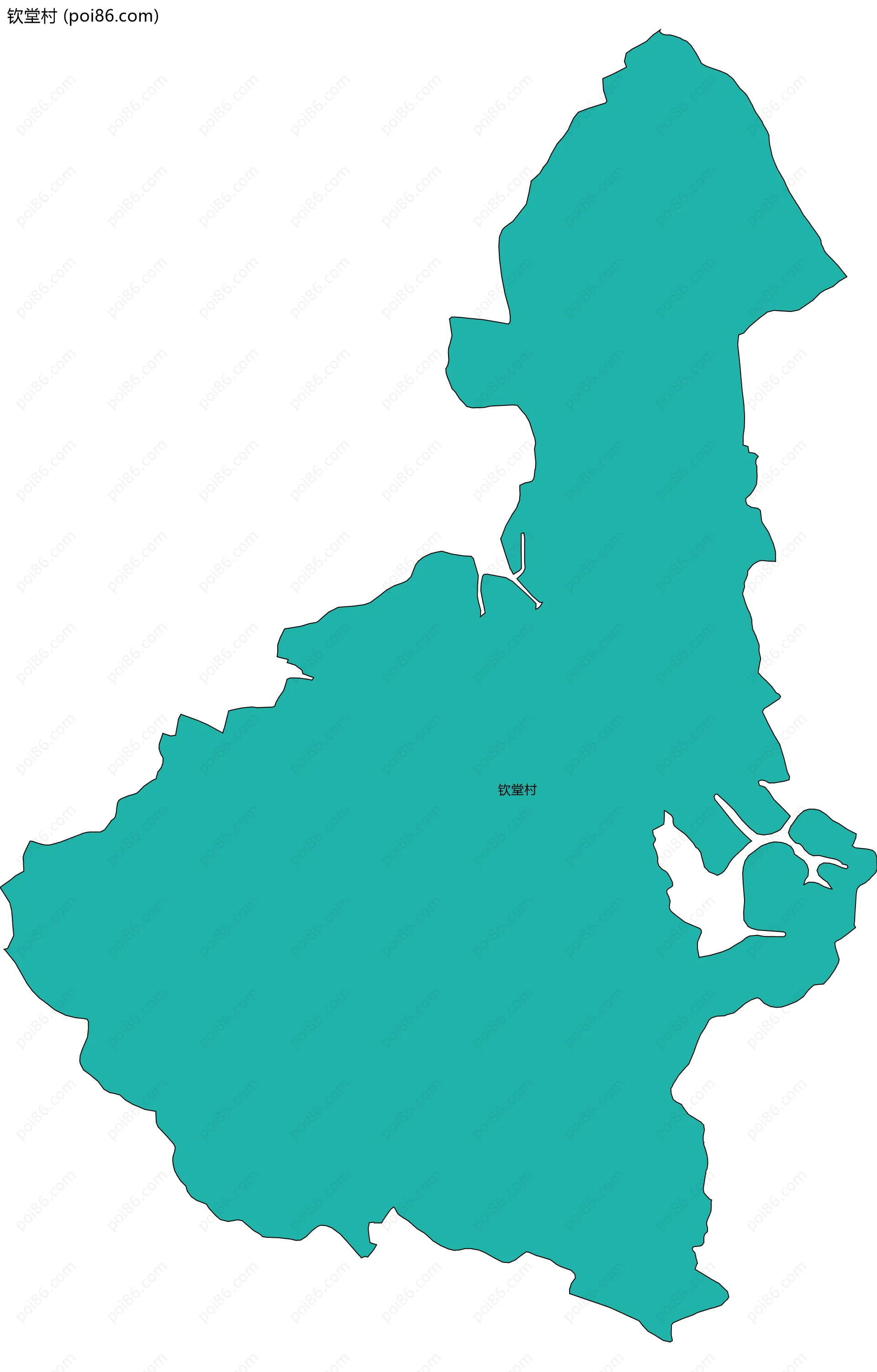 钦堂村边界地图