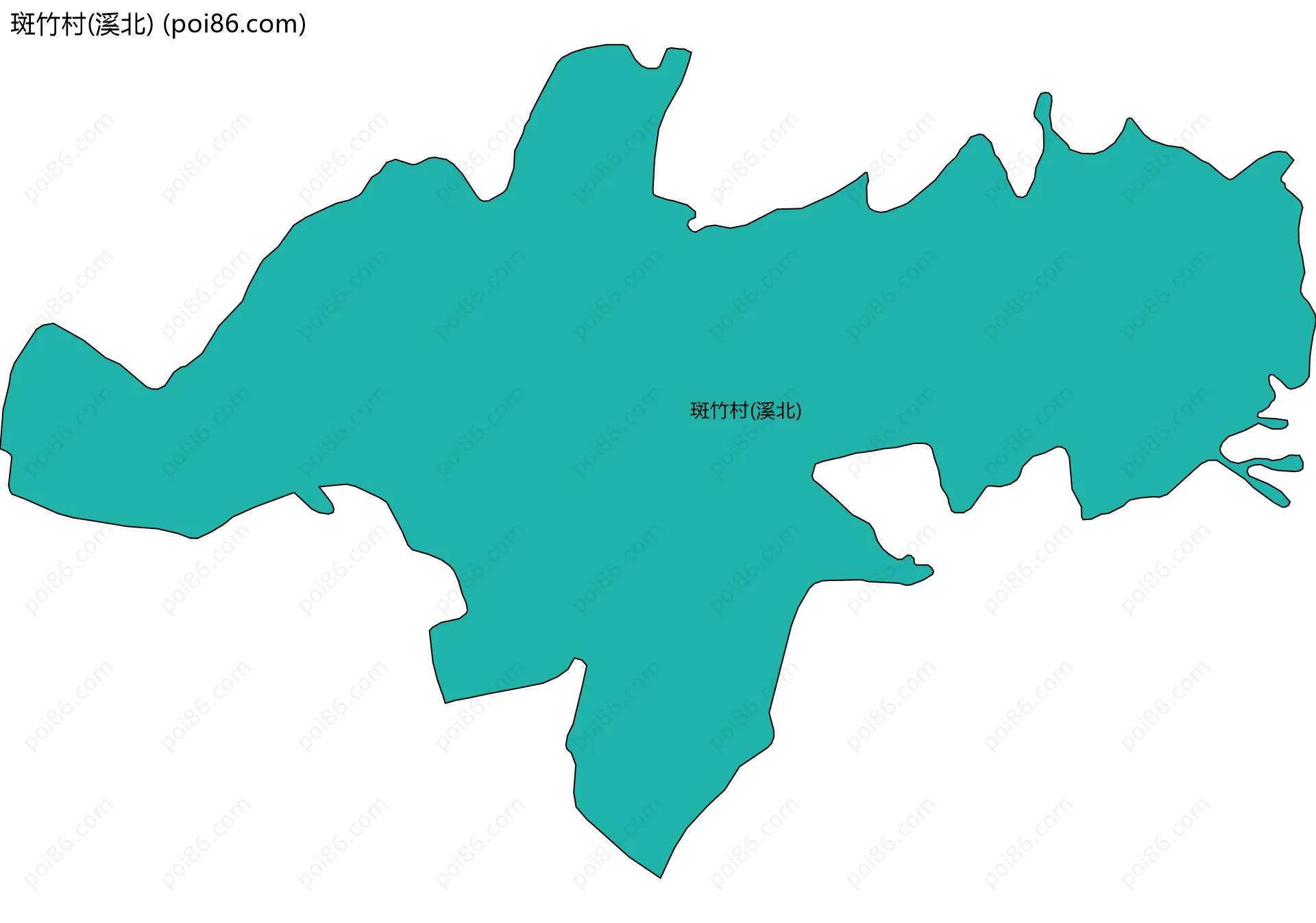 斑竹村(溪北)边界地图